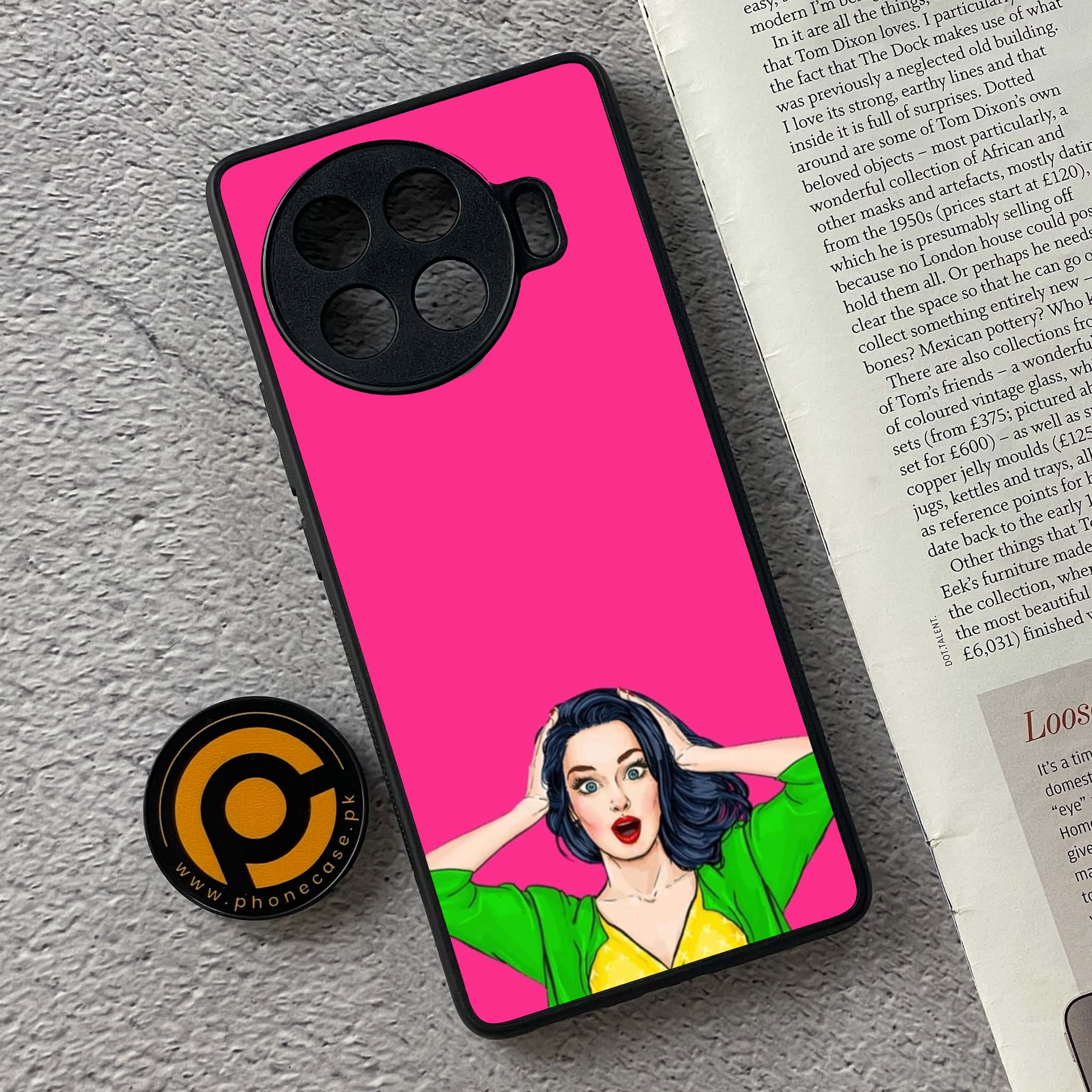 Tecno Spark 20 pro plus - Anime Girls Series - Premium Metal Printed soft Bumper shock Proof Case