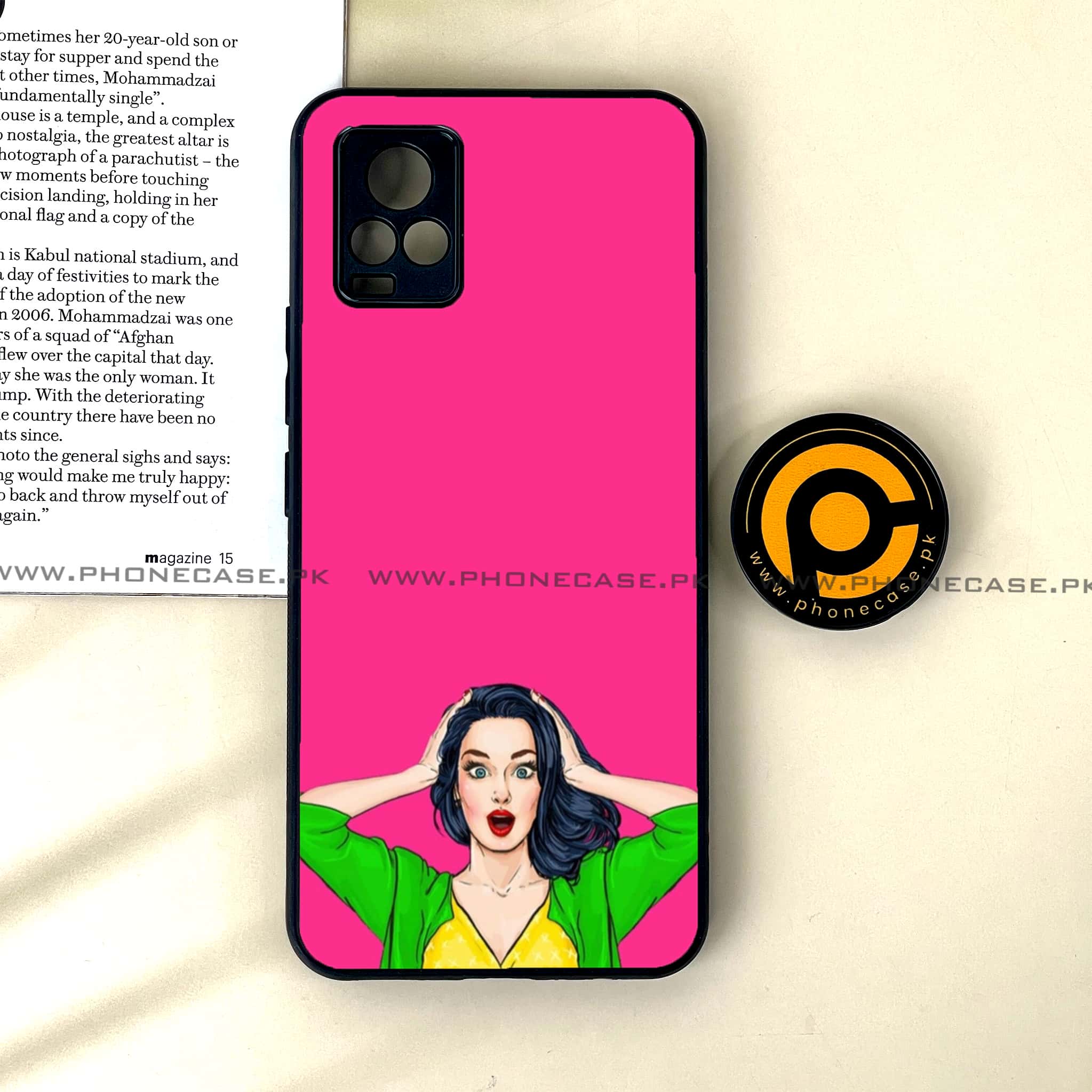 Vivo V20 - Anime Girls Series - Premium Printed Glass soft Bumper shock Proof Case