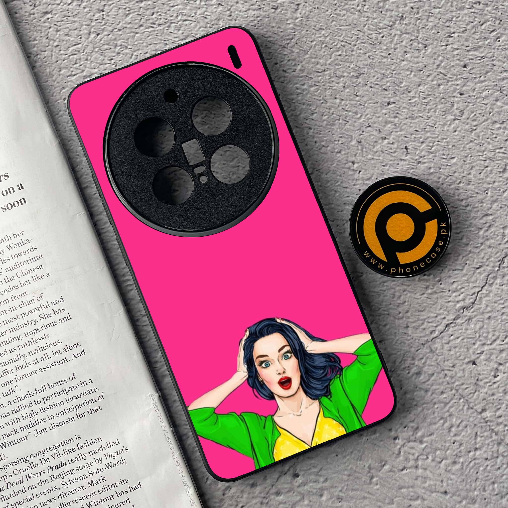 Vivo X200 Pro - Anime Girls Series - Premium Metal  Printed soft Bumper shock Proof Case