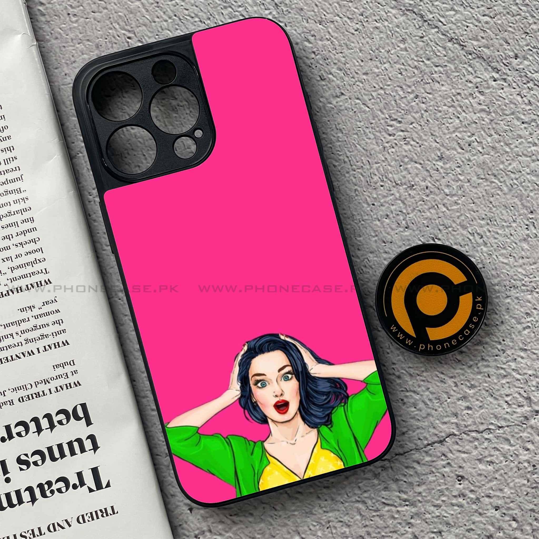 iPhone 15 Pro - Anime Girls Series - Premium Metal Printed soft Bumper shock Proof Case