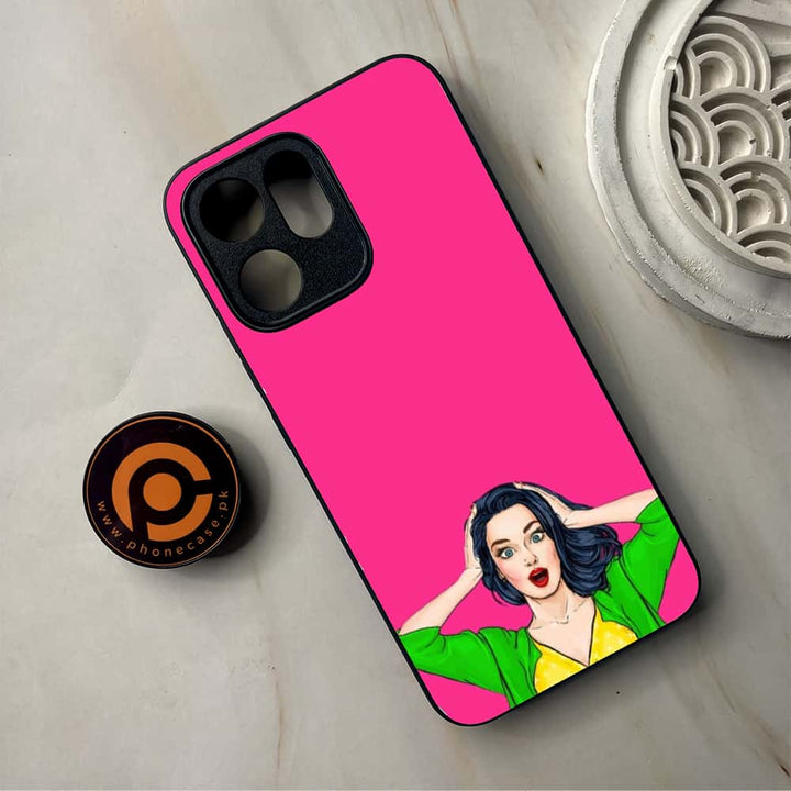 Oppo Reno 14F - Anime Girls Design 10- Premium Metal Printed Soft Bumper Shockproof Case CS-46607