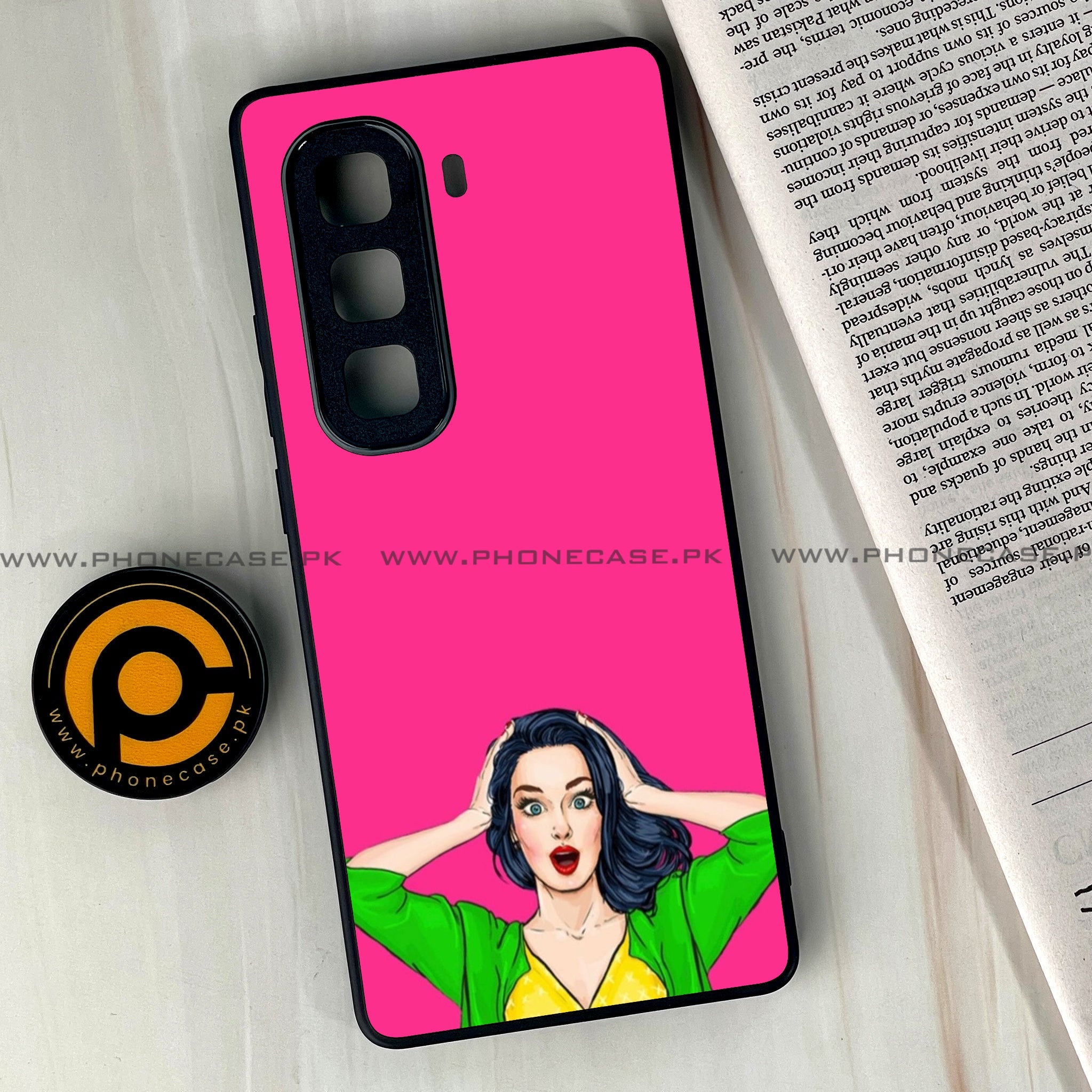Infinix Hot 60 Pro Plus - Anime Girls Series - Premium Metal Printed soft Bumper shock Proof Case
