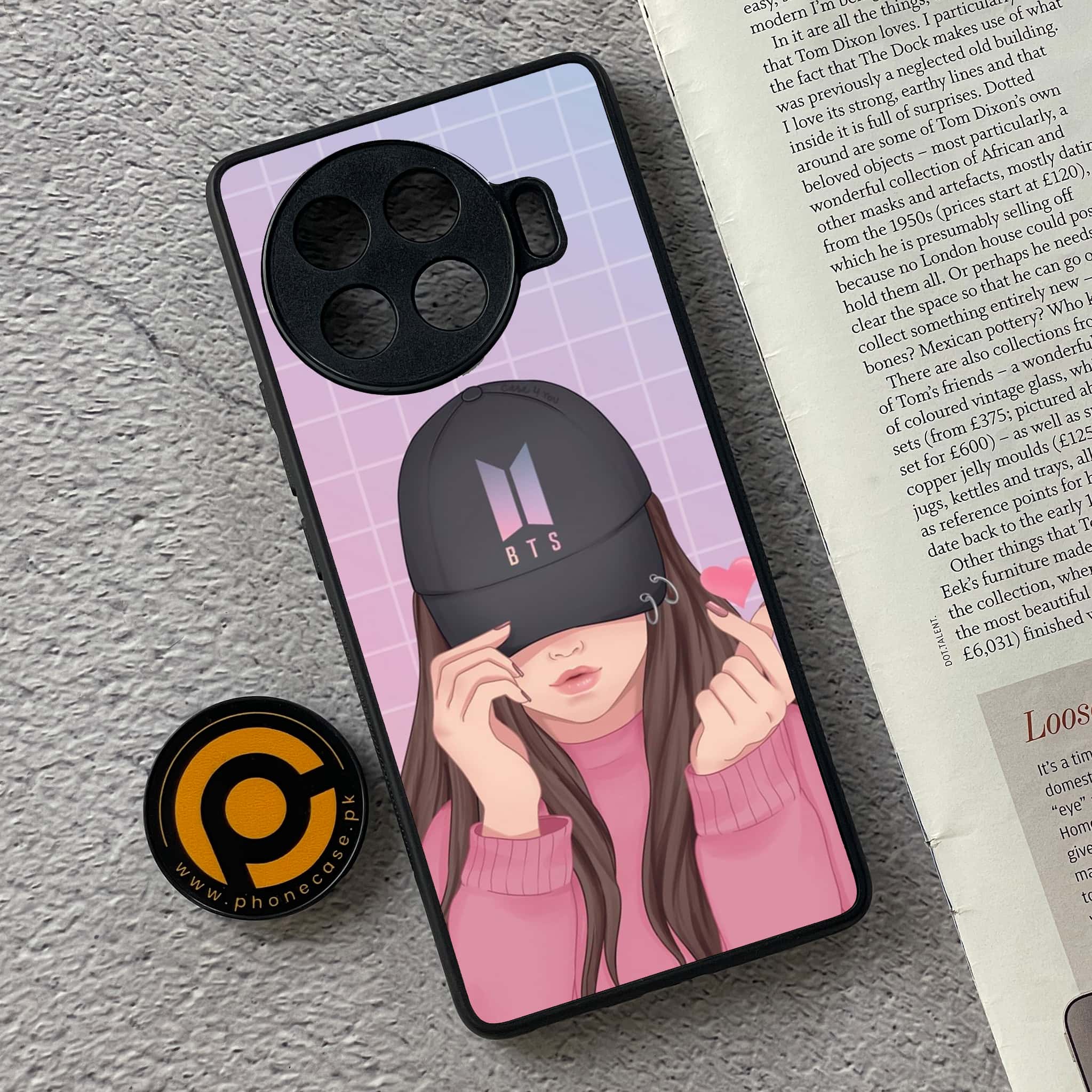 Tecno Spark 20 pro plus - Anime Girls Series - Premium Metal Printed soft Bumper shock Proof Case