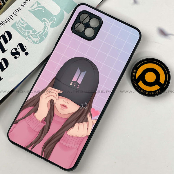 Samsung Galaxy A22 5G - Anime Girls Design 3  - Premium Printed Glass soft Bumper shock Proof Case  CS-34258