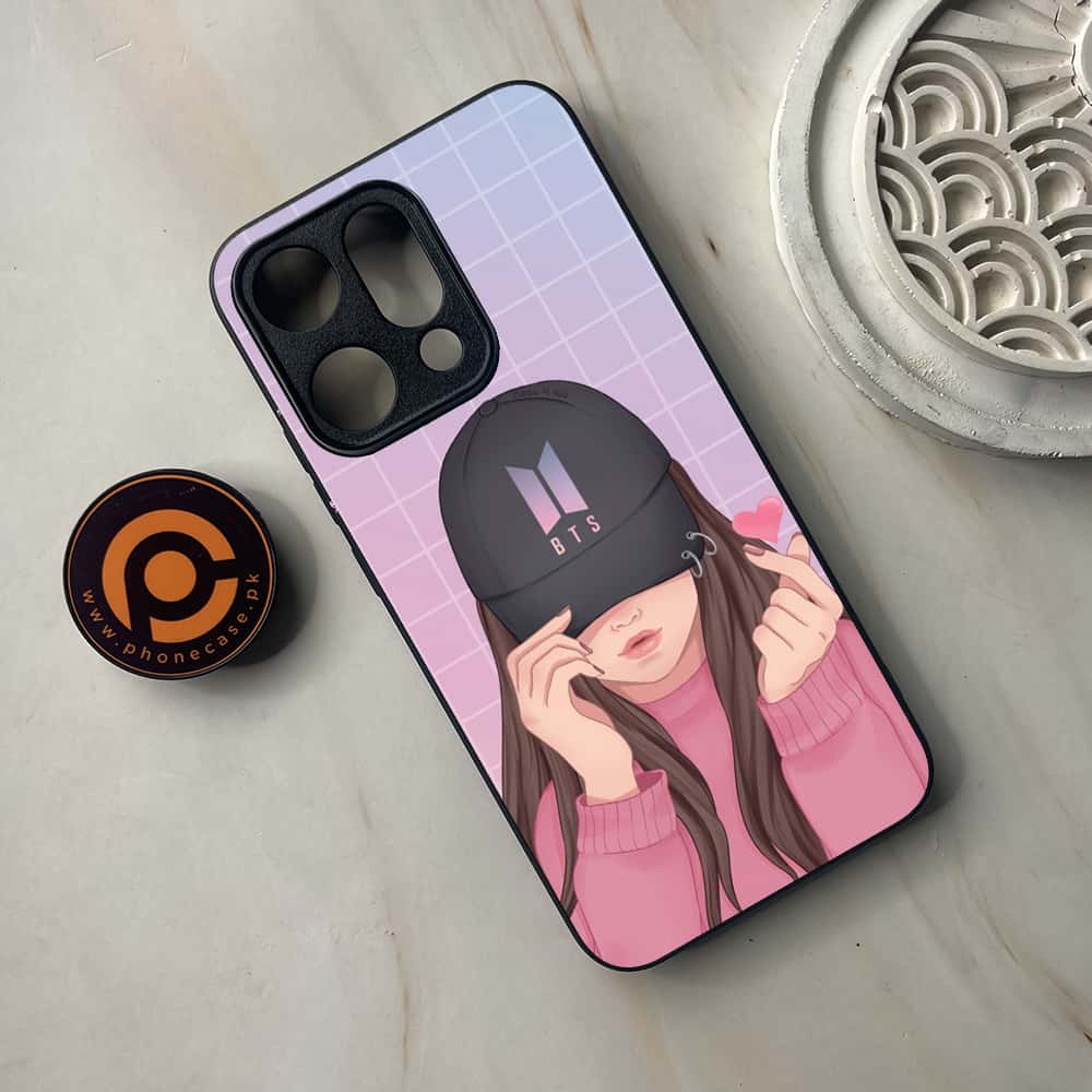 Oppo Reno 14 5G - Anime Girls Series - Premium Metal Printed soft Bumper shock Proof Case
