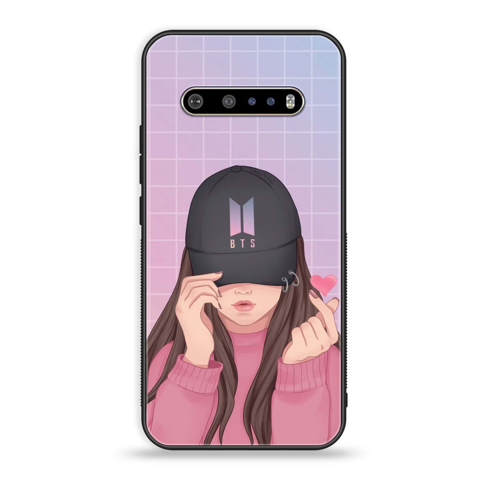 LG V60 Anime Girls Series Premium Printed Glass soft Bumper shock Proof Case