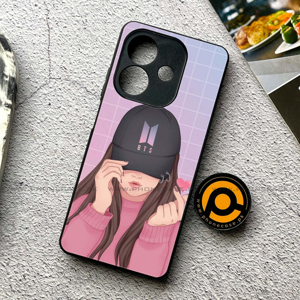 Oppo A3x - Anime Girls Design 3- Premium Printed Glass soft Bumper shock Proof Case CS-44949