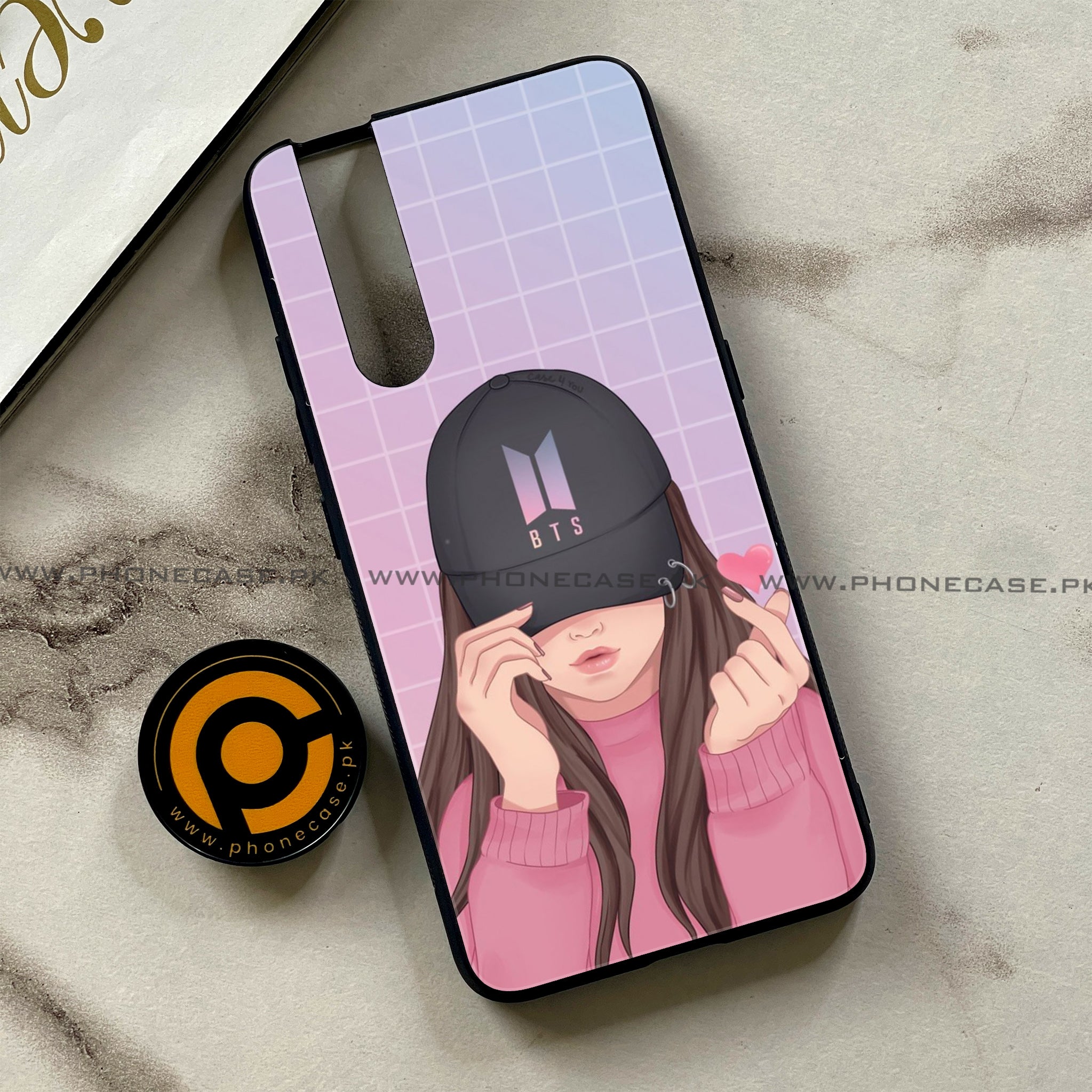 Vivo V15 Pro - Anime Girls Series - Premium Printed Glass soft Bumper shock Proof Case