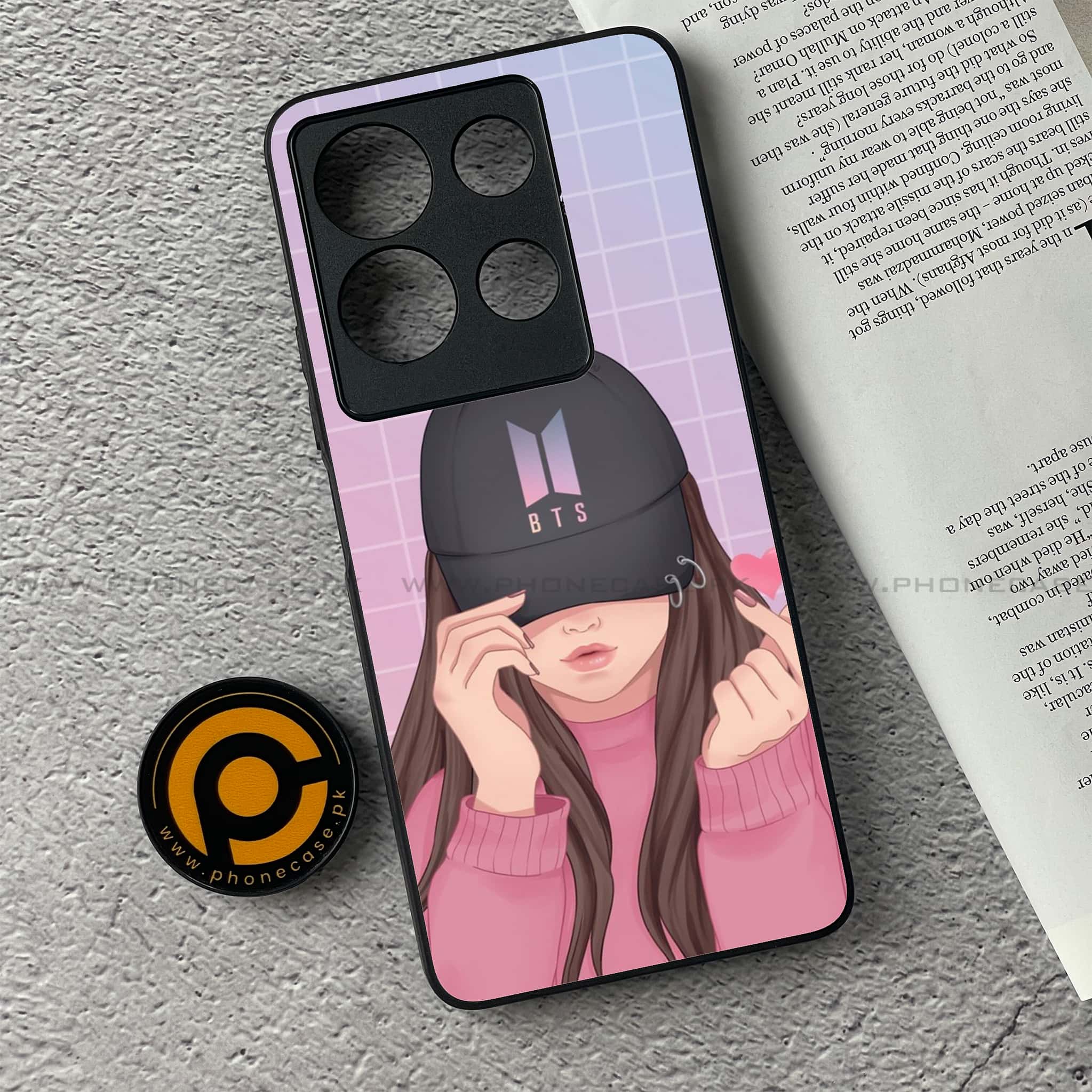 Infinix Note 30 - Anime Girls Series - Premium Printed Glass soft Bumper shock Proof Case