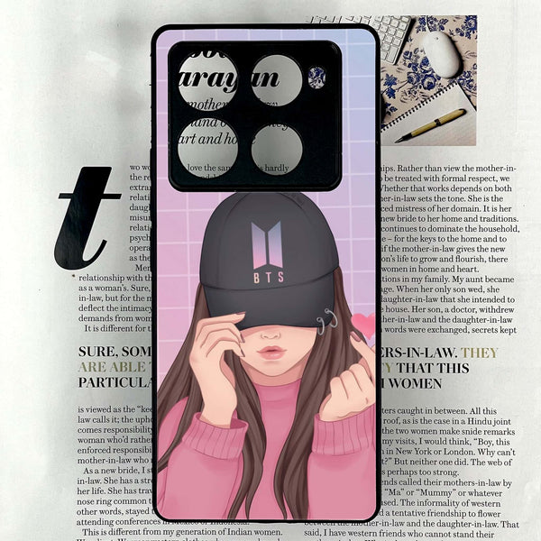Infinix Note 40 Pro 4G - Anime Girls Design 3- Premium Printed Glass soft Bumper shock Proof Case CS-20938