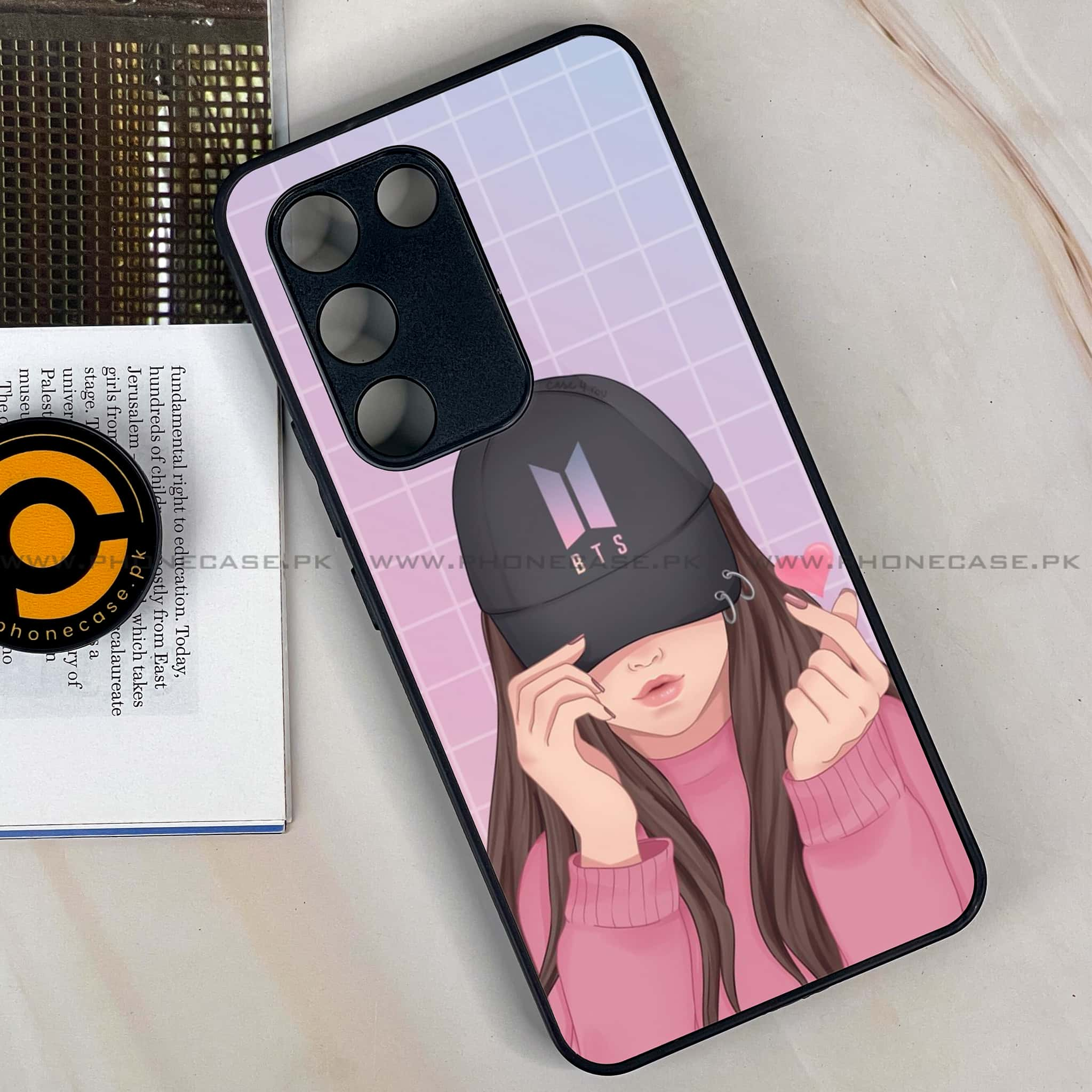 Vivo Y100 -  Anime Girls Series - Premium Printed Glass soft Bumper shock Proof Case