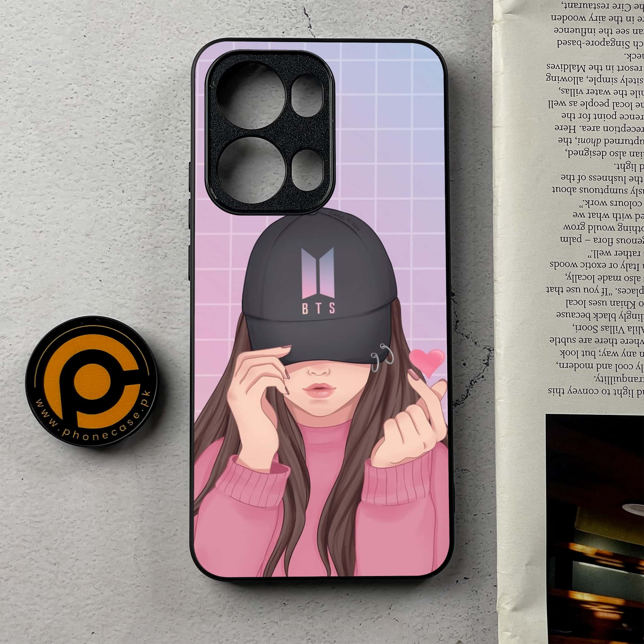 Oppo Reno 13 Pro - Anime Girls Series - Premium Metal Printed Soft Bumper Shockproof Case