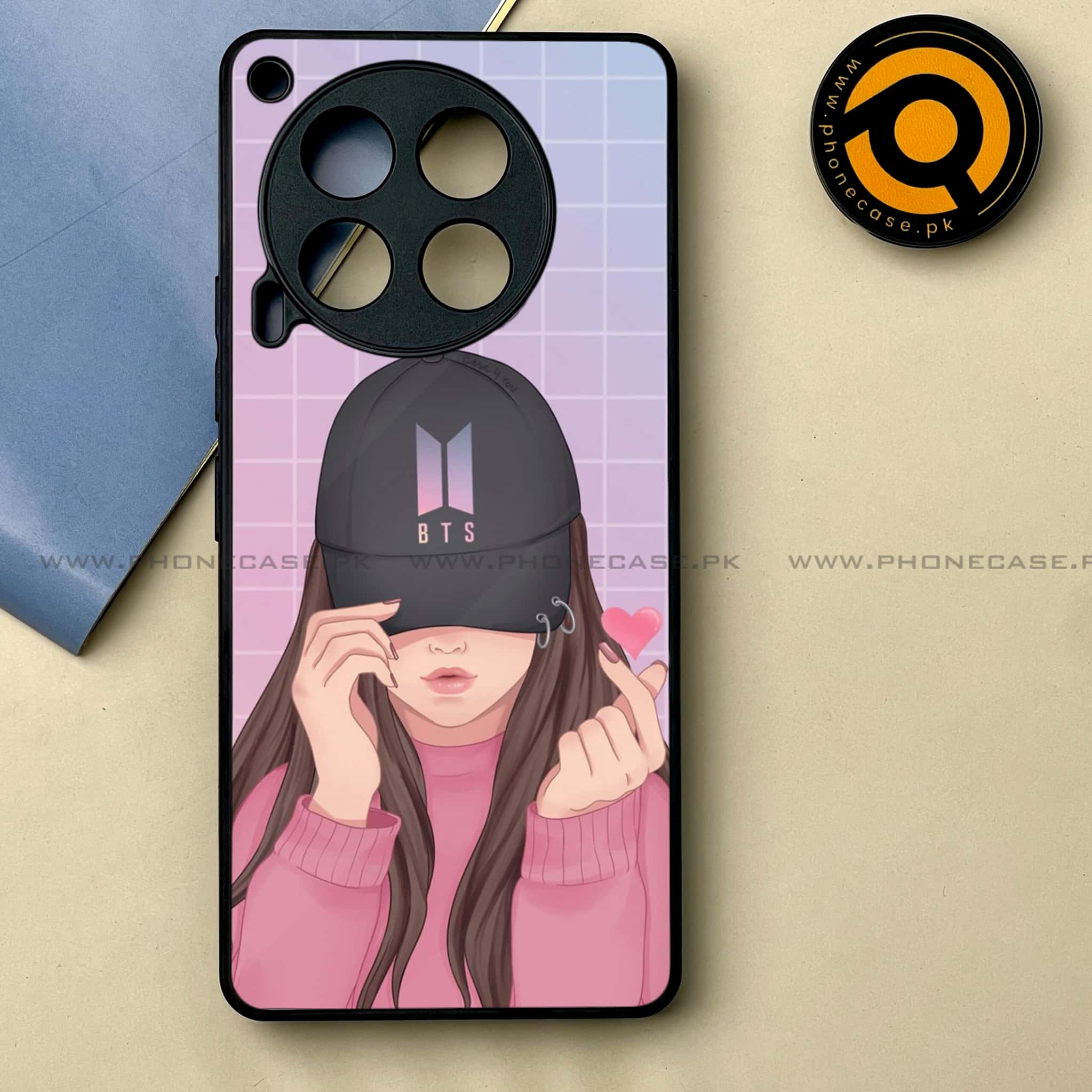 Tecno Camon 30 - Anime Girls Series -  Premium Printed Metal soft Bumper shock Proof Case