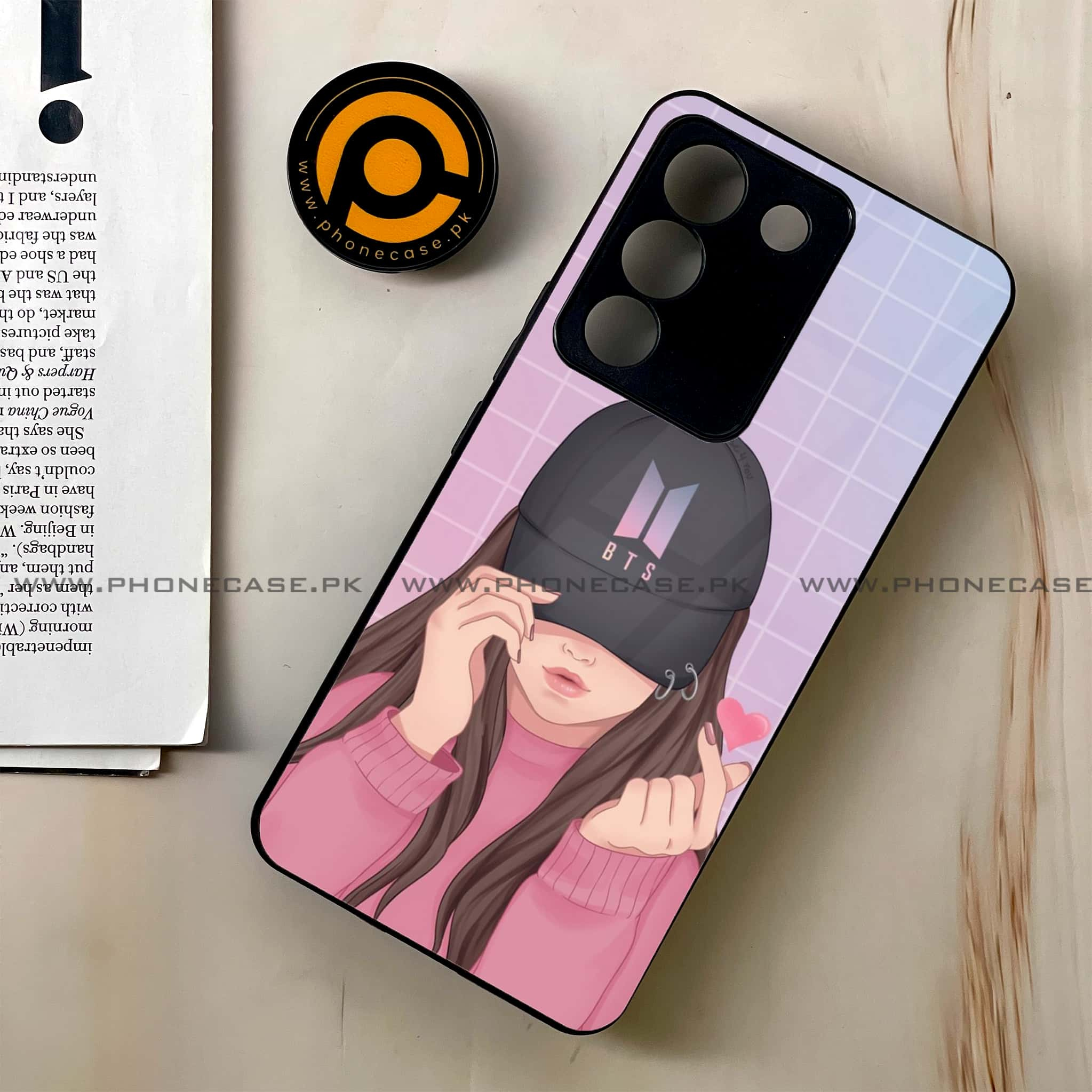 Vivo V29e - Anime Girls Series - Premium Printed Glass soft Bumper shock Proof Case