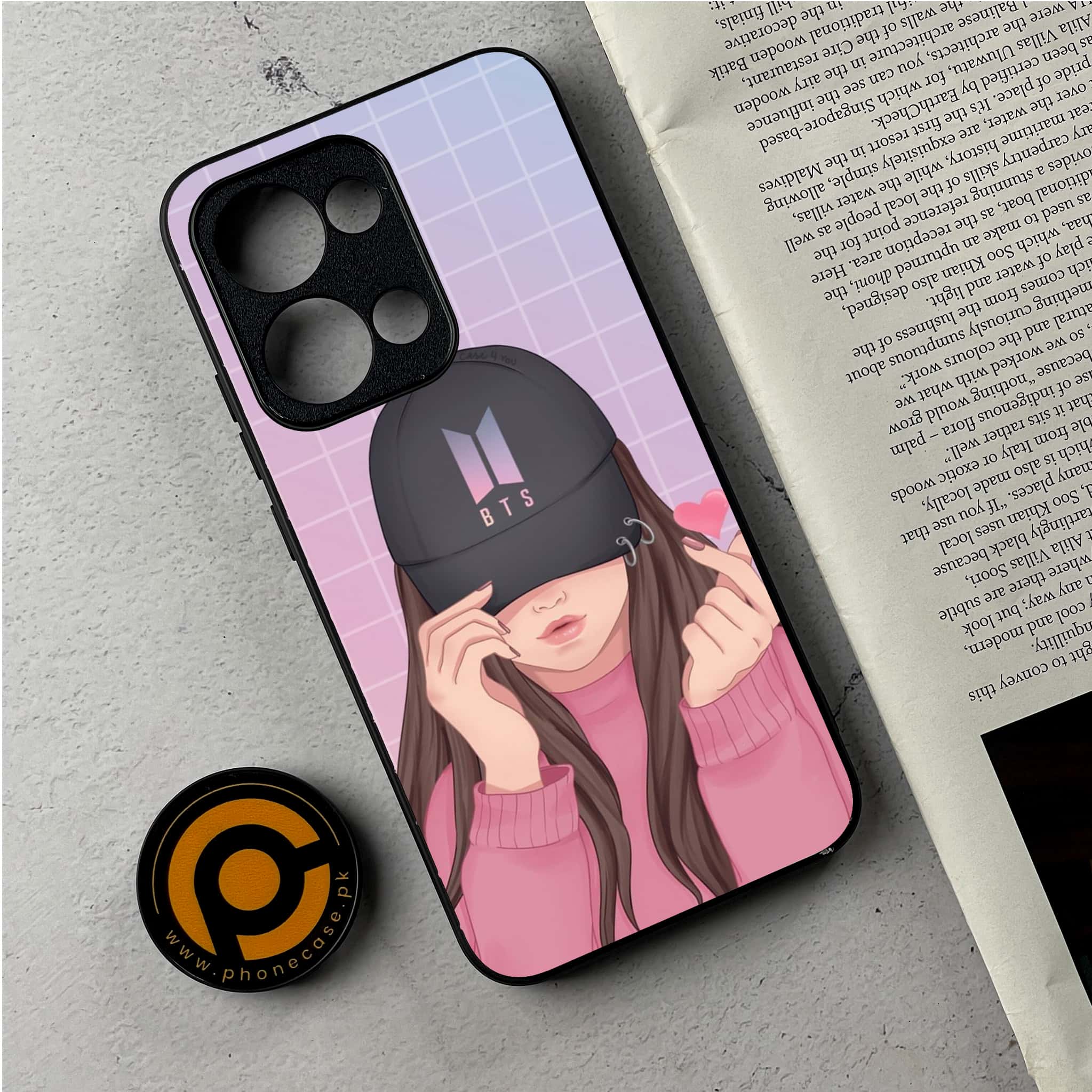 Oppo Reno 13 - Anime Girls Series - Premium Metal Printed Soft Bumper Shockproof Case