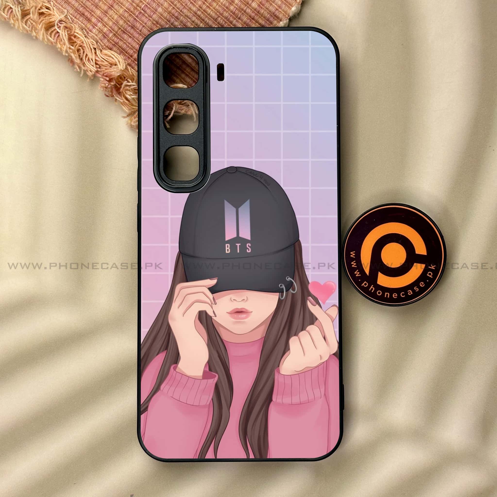 Infinix Hot 60 Pro - Anime Girls Series - Premium Metal Printed soft Bumper shock Proof Case