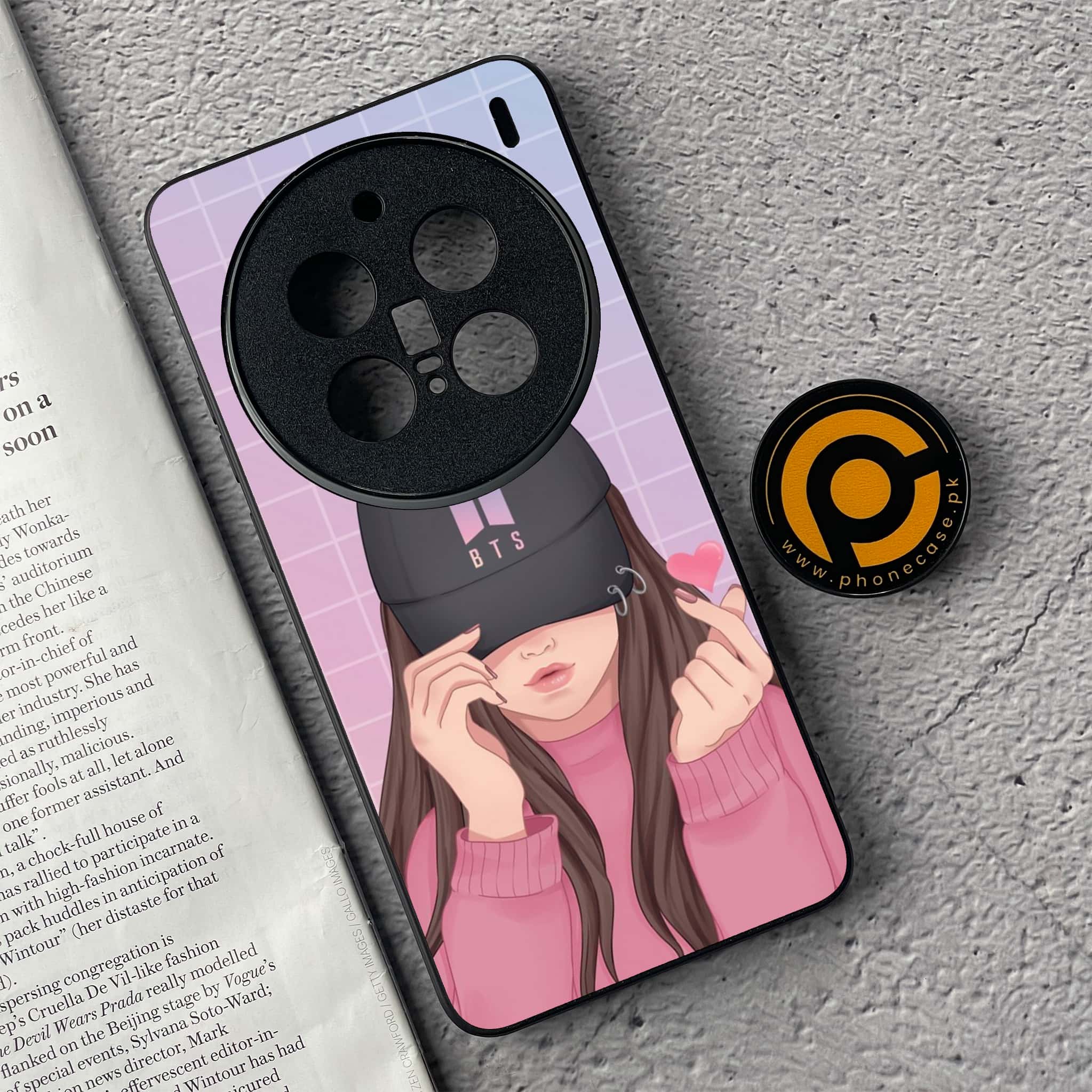 Vivo X200 Pro - Anime Girls Series - Premium Metal  Printed soft Bumper shock Proof Case