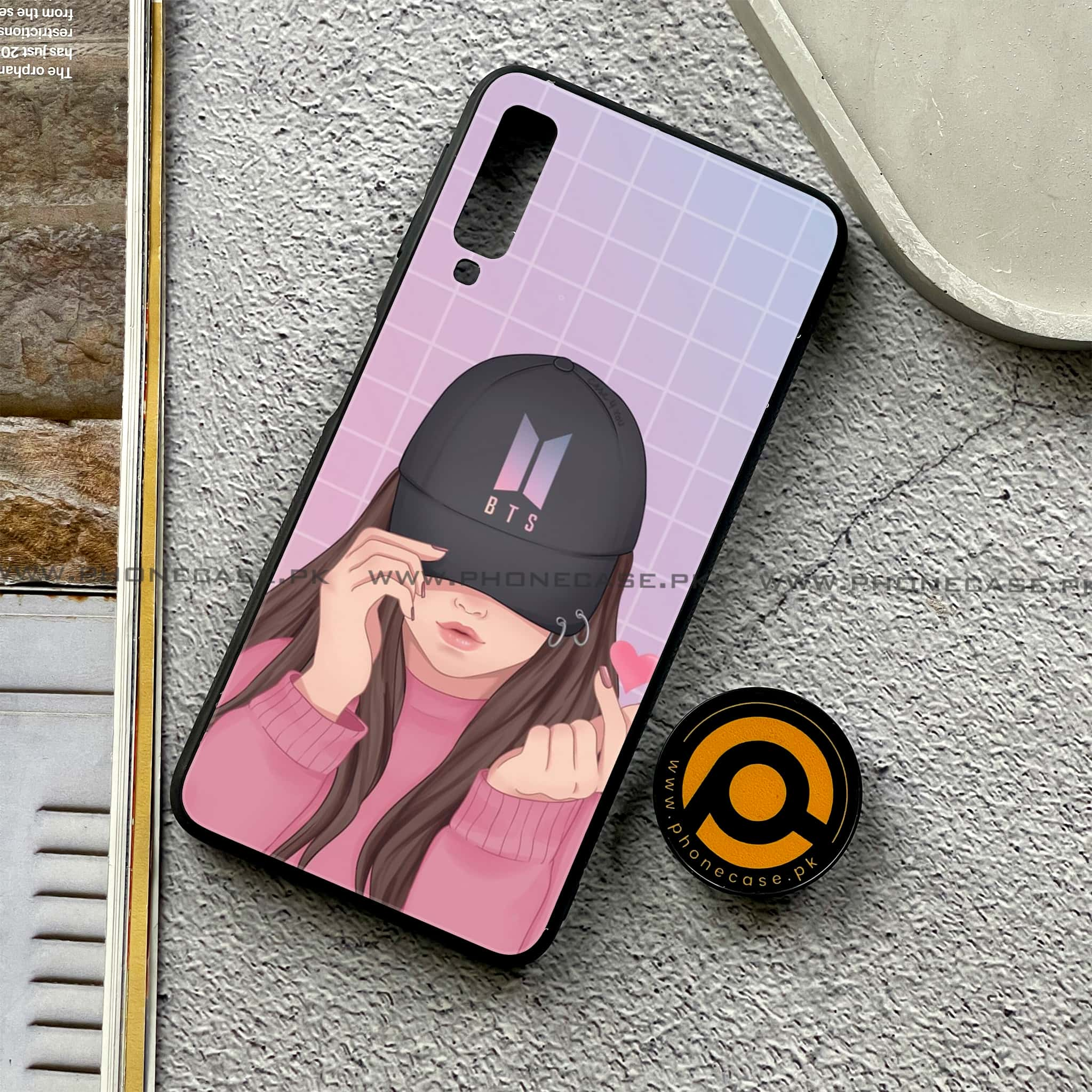 Galaxy A7 2018 - Anime Girls Series - Premium Printed Metal soft Bumper shock Proof Case