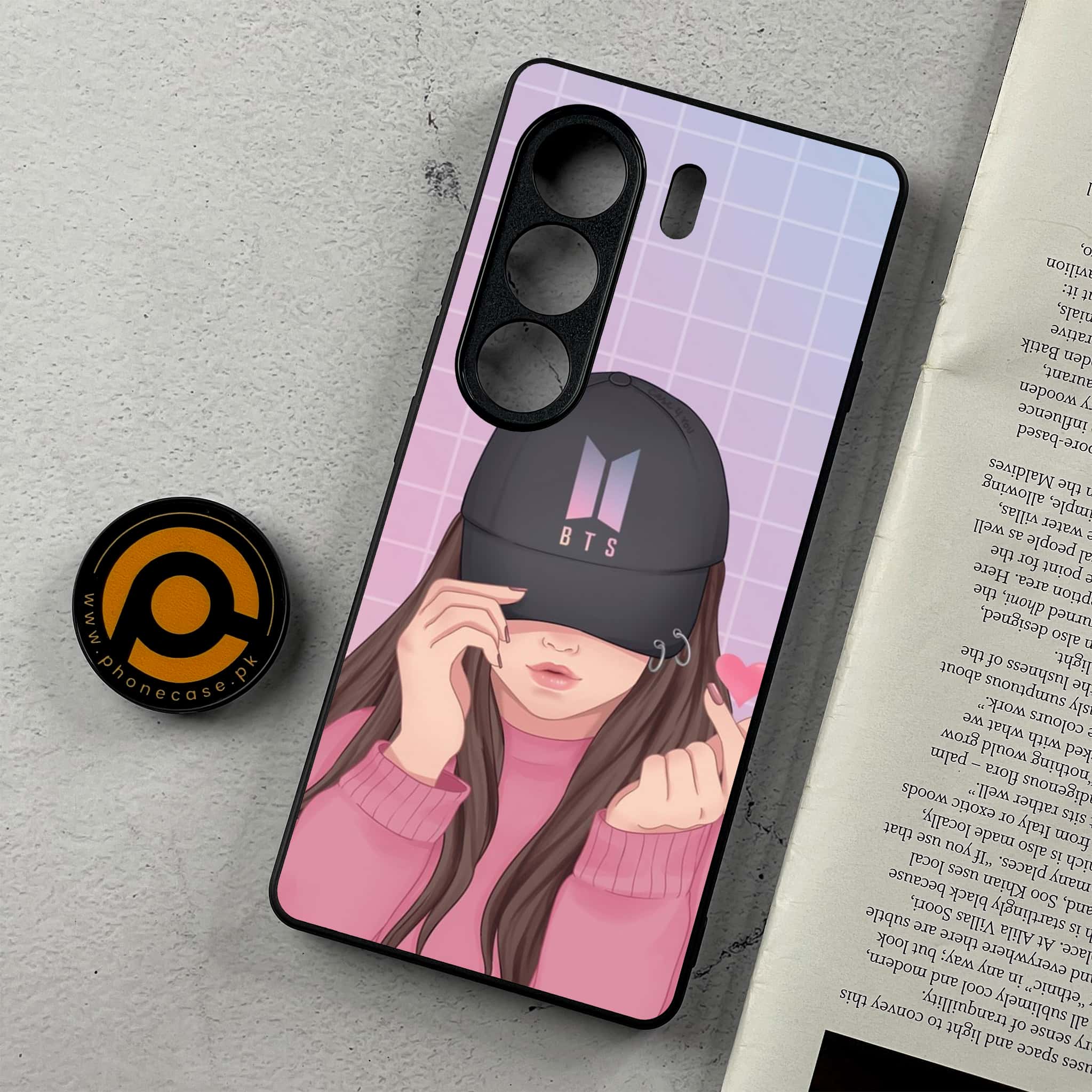 Tecno Camon 40 - Anime Girls Series - Premium Metal Printed Soft Bumper Shockproof Case