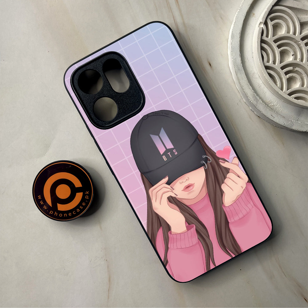 Oppo Reno 14F - Anime Girls Series - Premium Metal Printed Soft Bumper Shockproof Case