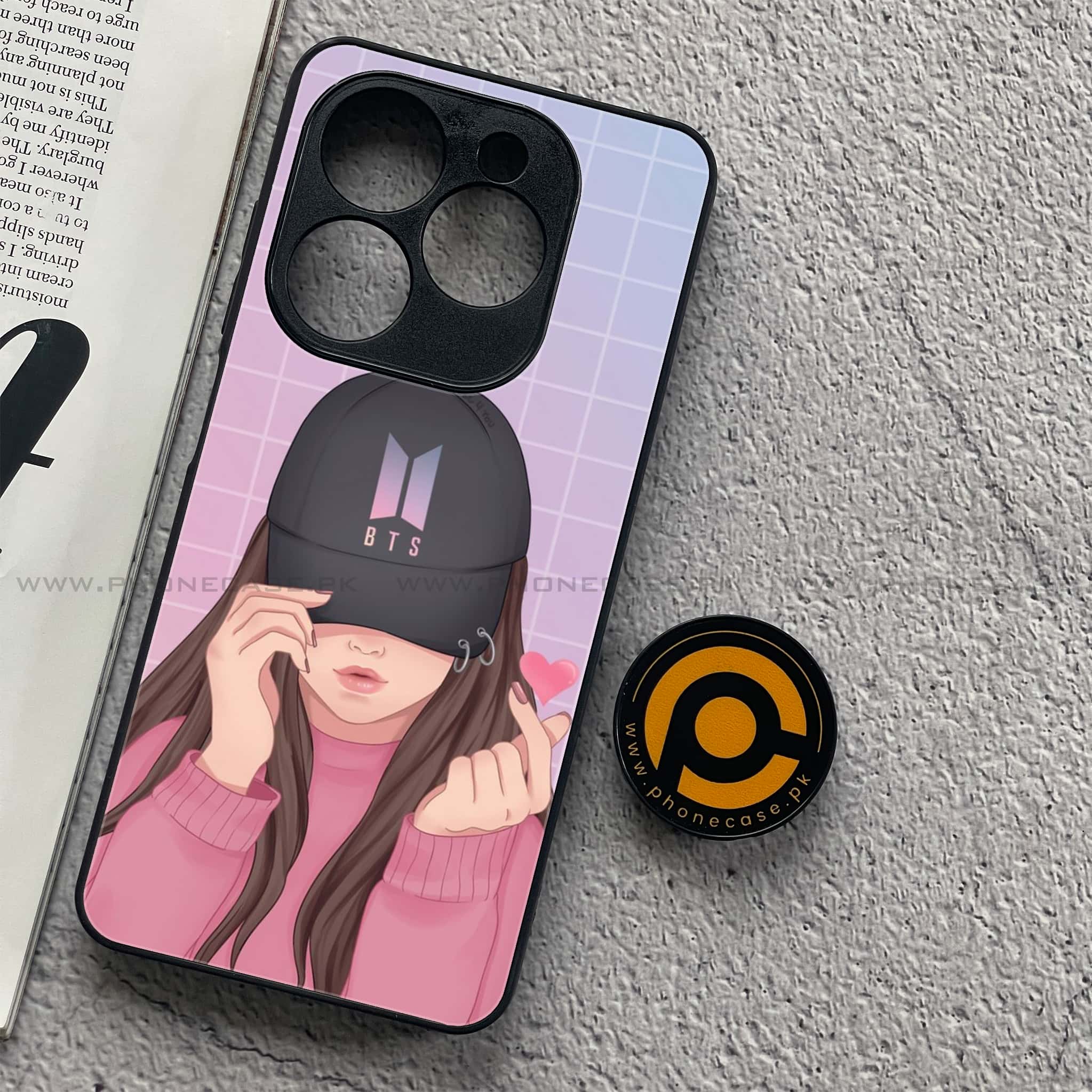 Infinix Smart 8 - Anime Girls Series - Premium Metal Printed soft Bumper shock Proof Case