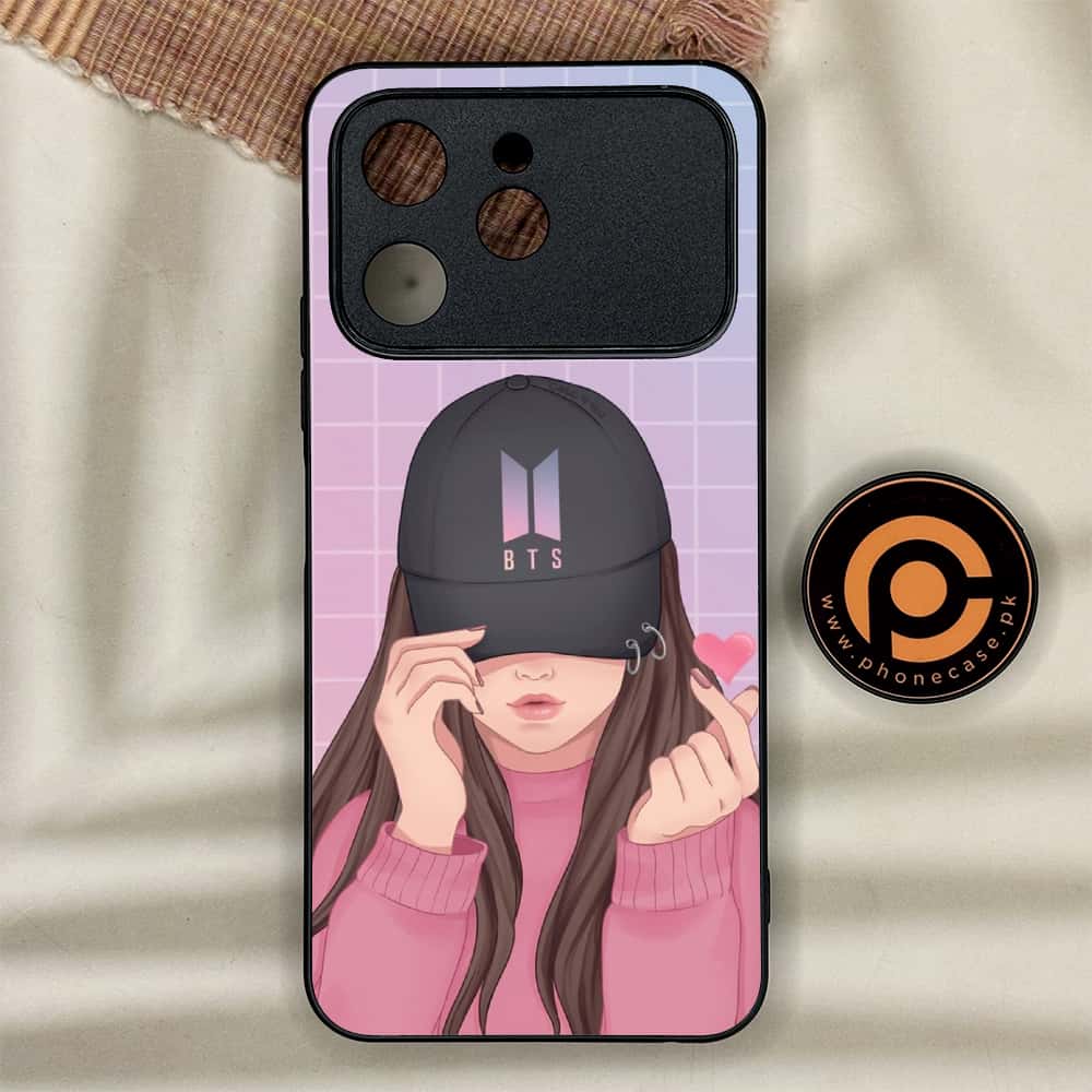 Tecno Spark 40 - Anime Girls Series - Premium Metal Printed soft Bumper shock Proof Case