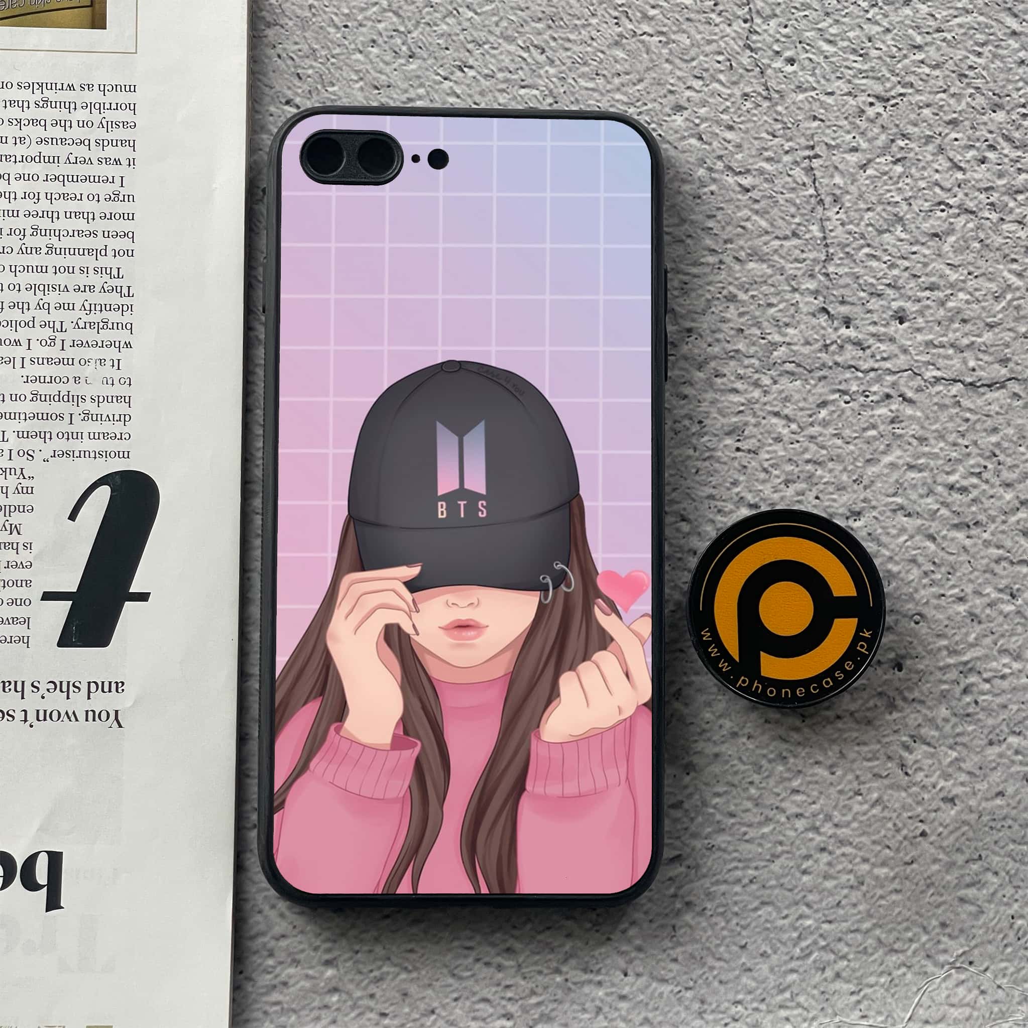 iPhone 7 Plus/ 8 Plus - Anime Girls Series - Premium Metal Printed soft Bumper shock Proof Case