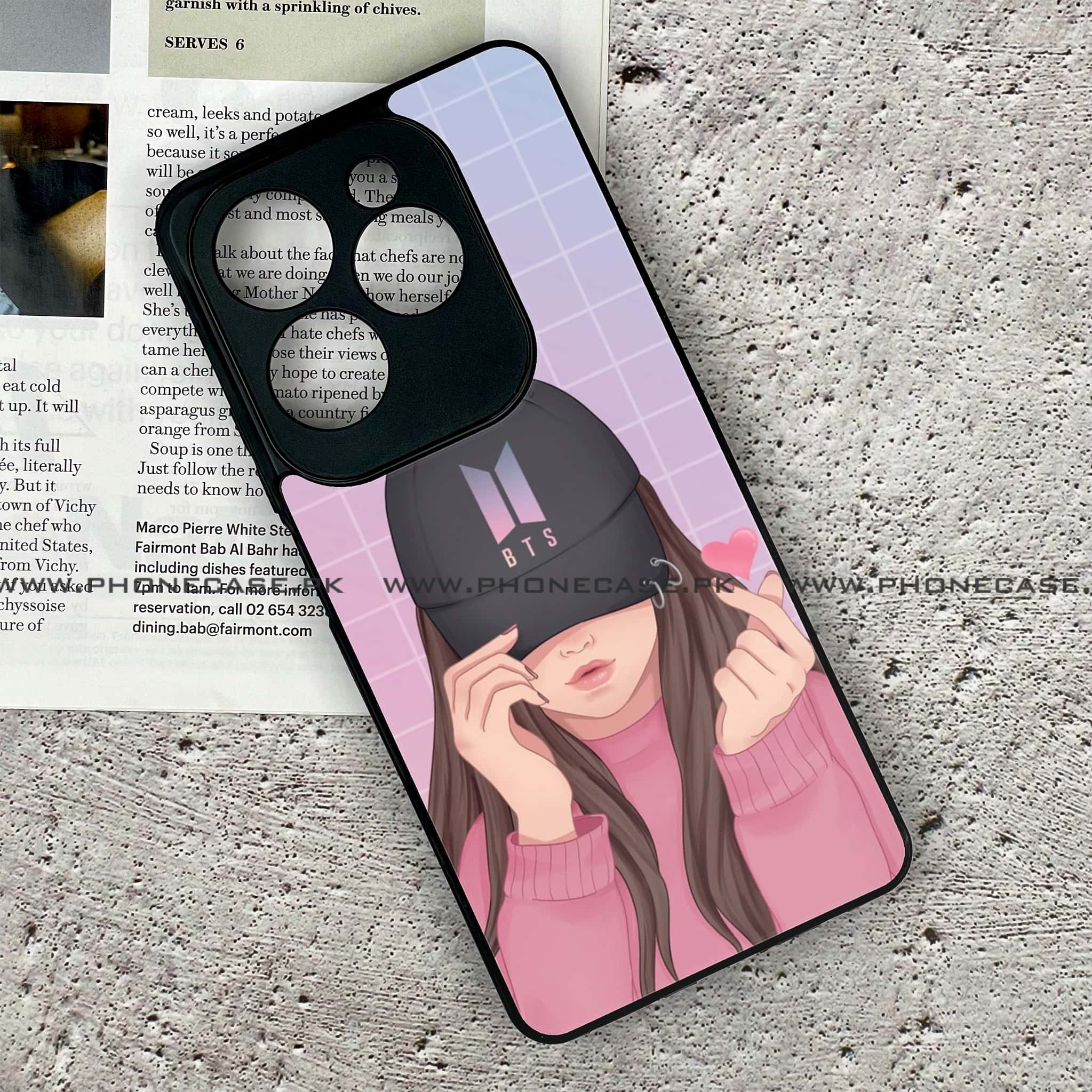 Tecno Spark 20 Pro - Anime Girls Series - Premium Printed Glass soft Bumper shock Proof Case