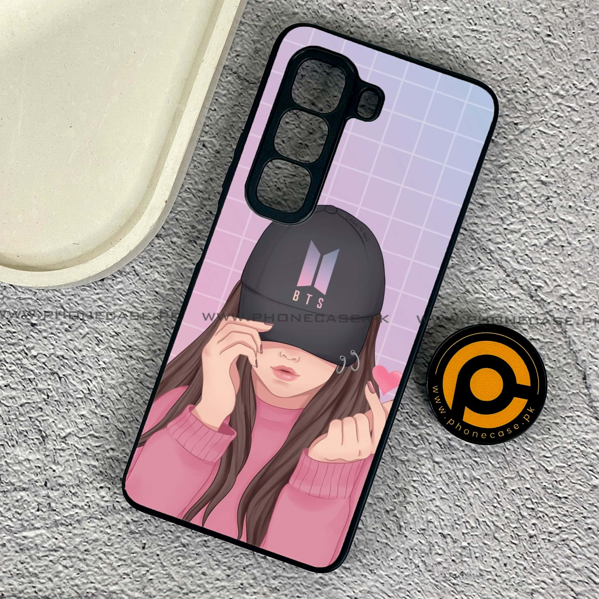 Infinix Hot 50 Pro - Anime Girls Series - Premium Printed Glass soft Bumper shock Proof Case