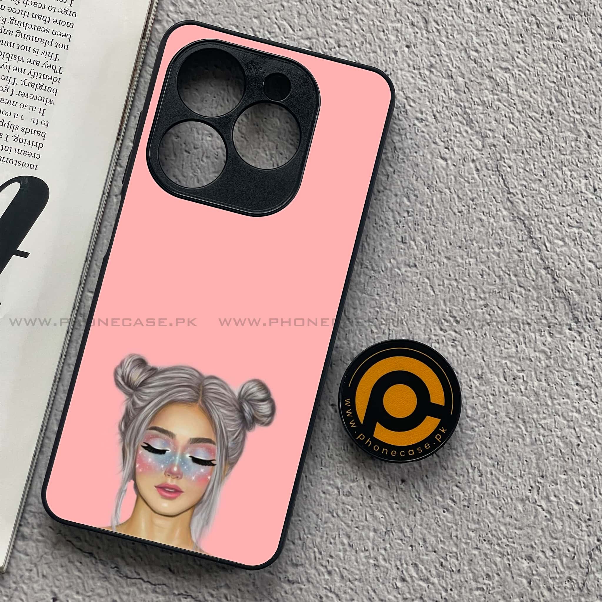 Infinix Smart 8 - Anime Girls Series - Premium Metal Printed soft Bumper shock Proof Case