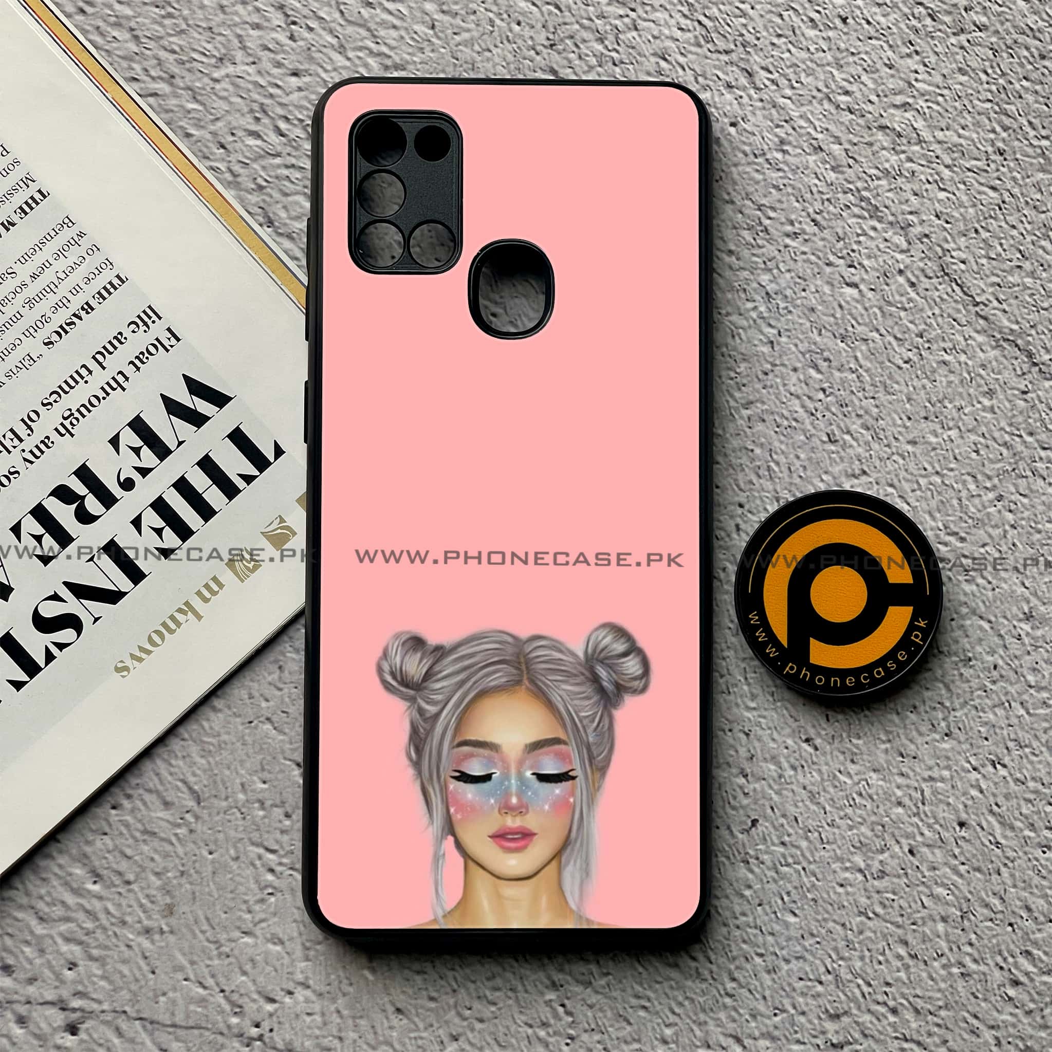 Samsung Galaxy A21s - Anime Girls Series - Premium Printed Glass soft Bumper shock Proof Case
