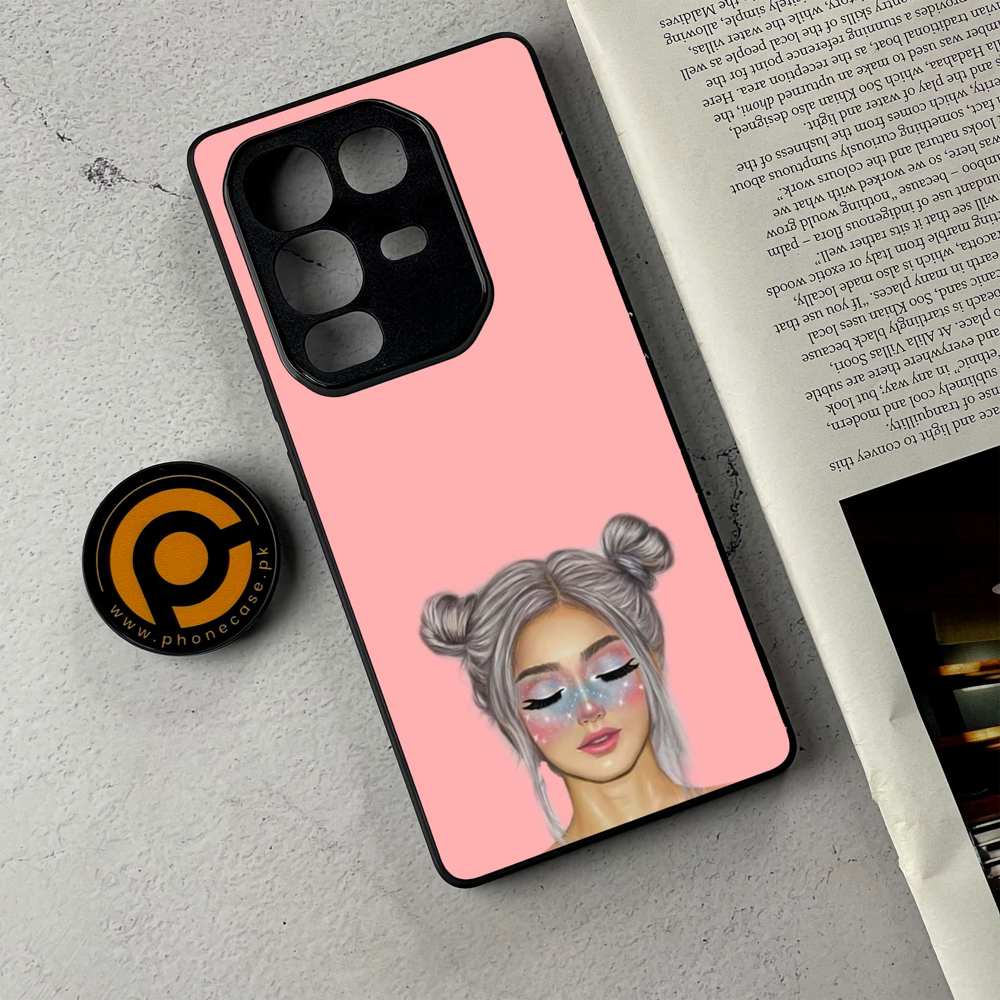 Infinix Note 50 Pro Plus - Anime Girls Series - Premium Metal Printed Soft Bumper Shockproof Case
