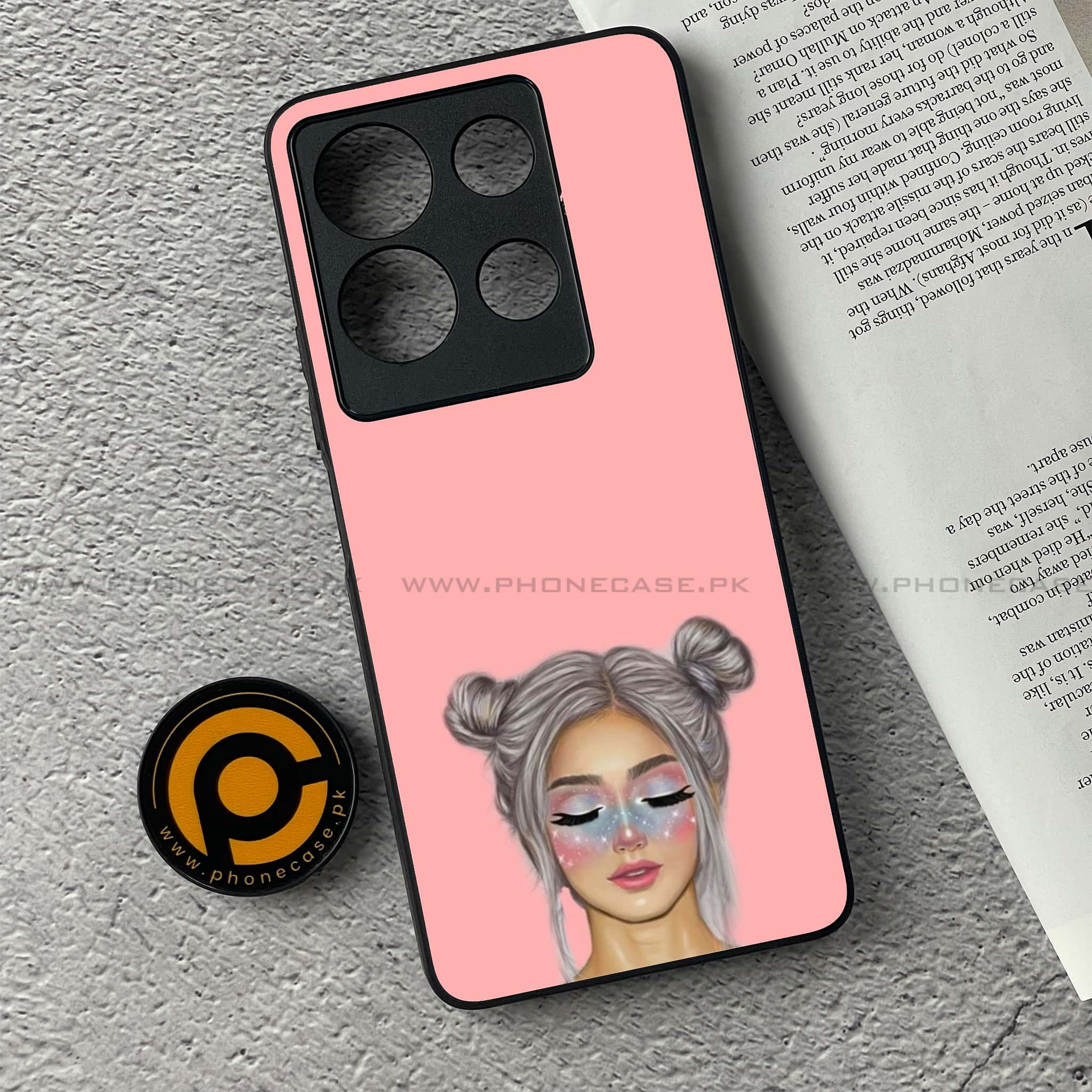 Infinix Note 30 - Anime Girls Series - Premium Printed Glass soft Bumper shock Proof Case