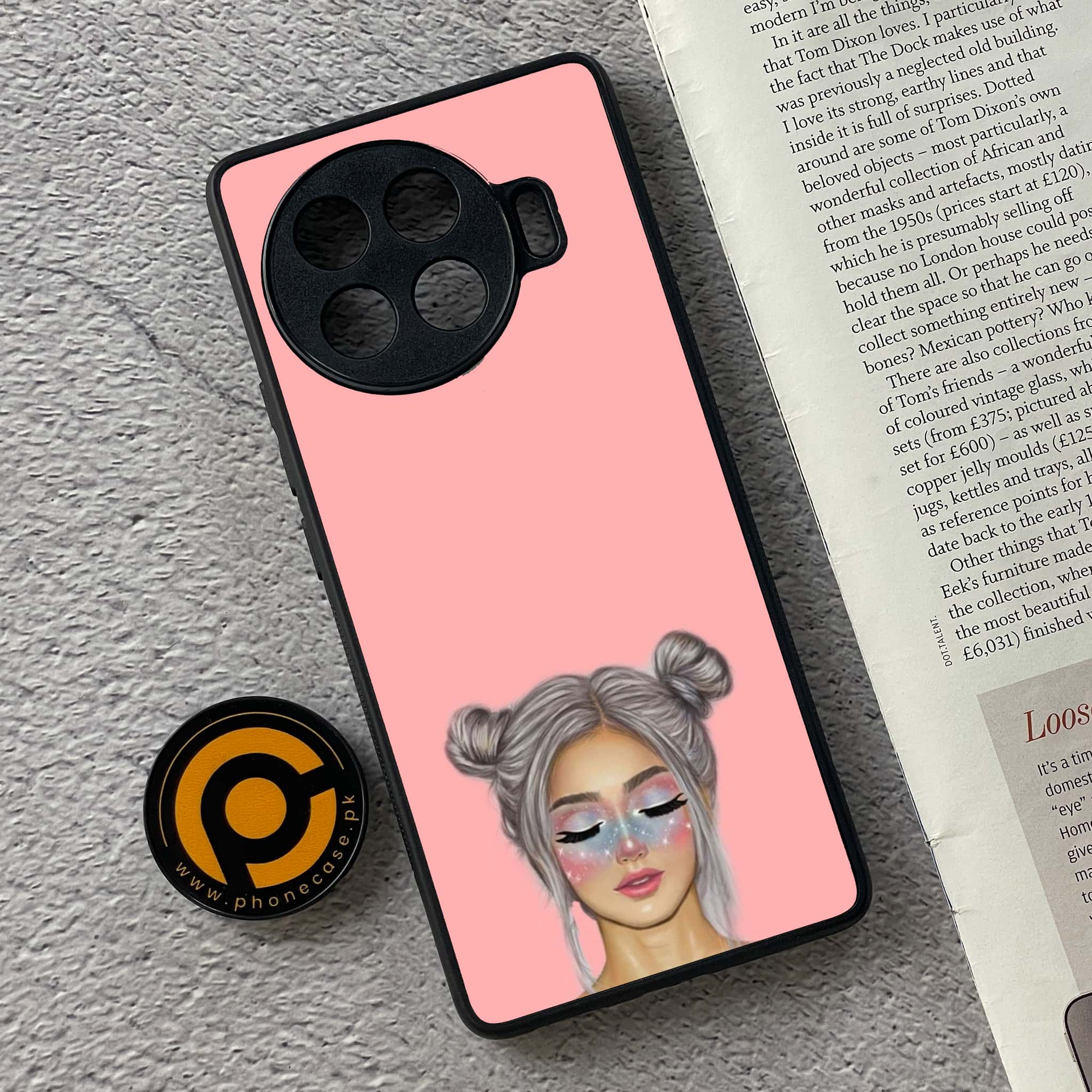 Tecno Spark 20 pro plus - Anime Girls Series - Premium Metal Printed soft Bumper shock Proof Case