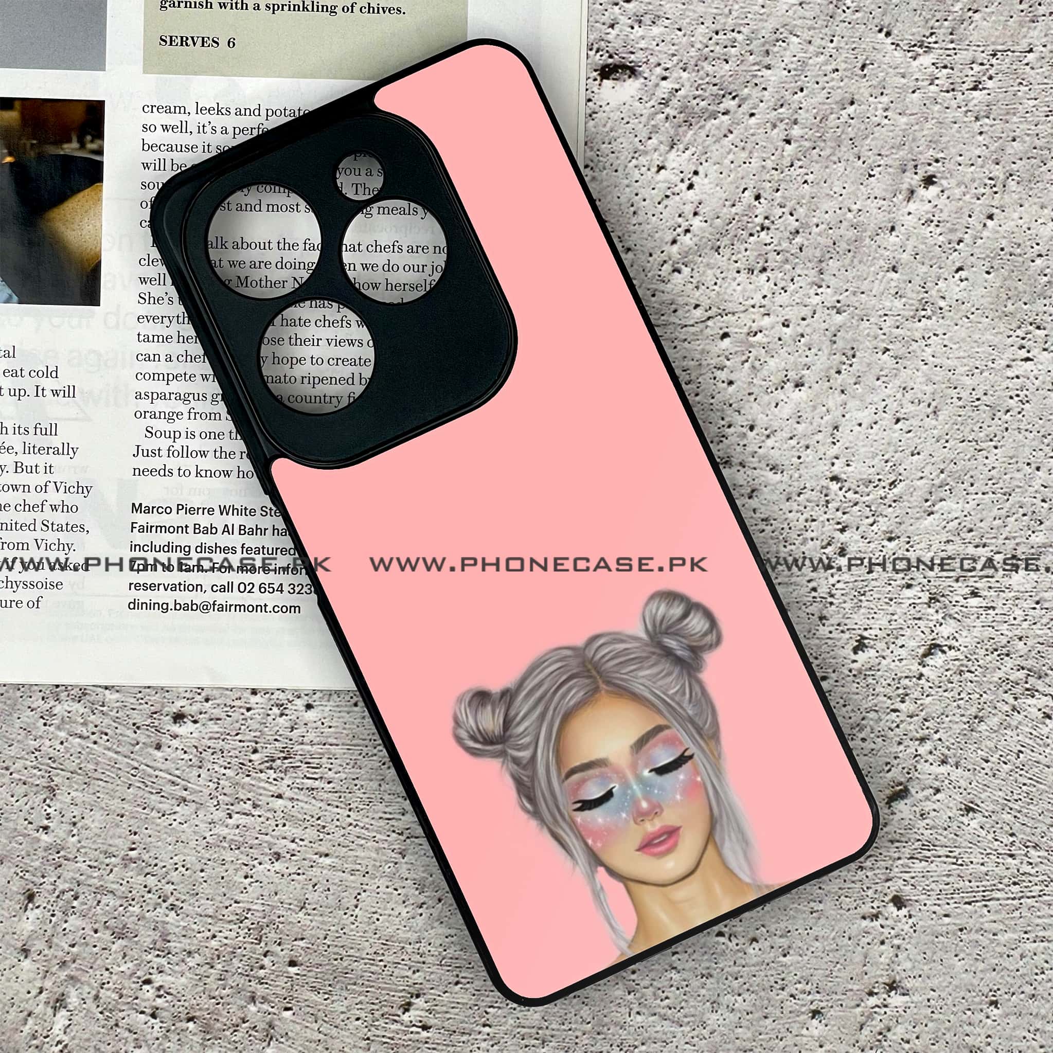 Tecno Spark 20 Pro - Anime Girls Series - Premium Printed Glass soft Bumper shock Proof Case