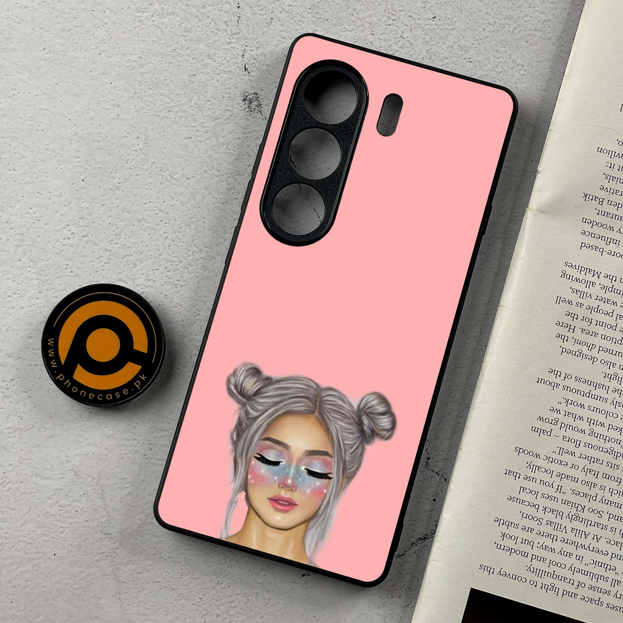 Tecno Camon 40 - Anime Girls Series - Premium Metal Printed Soft Bumper Shockproof Case