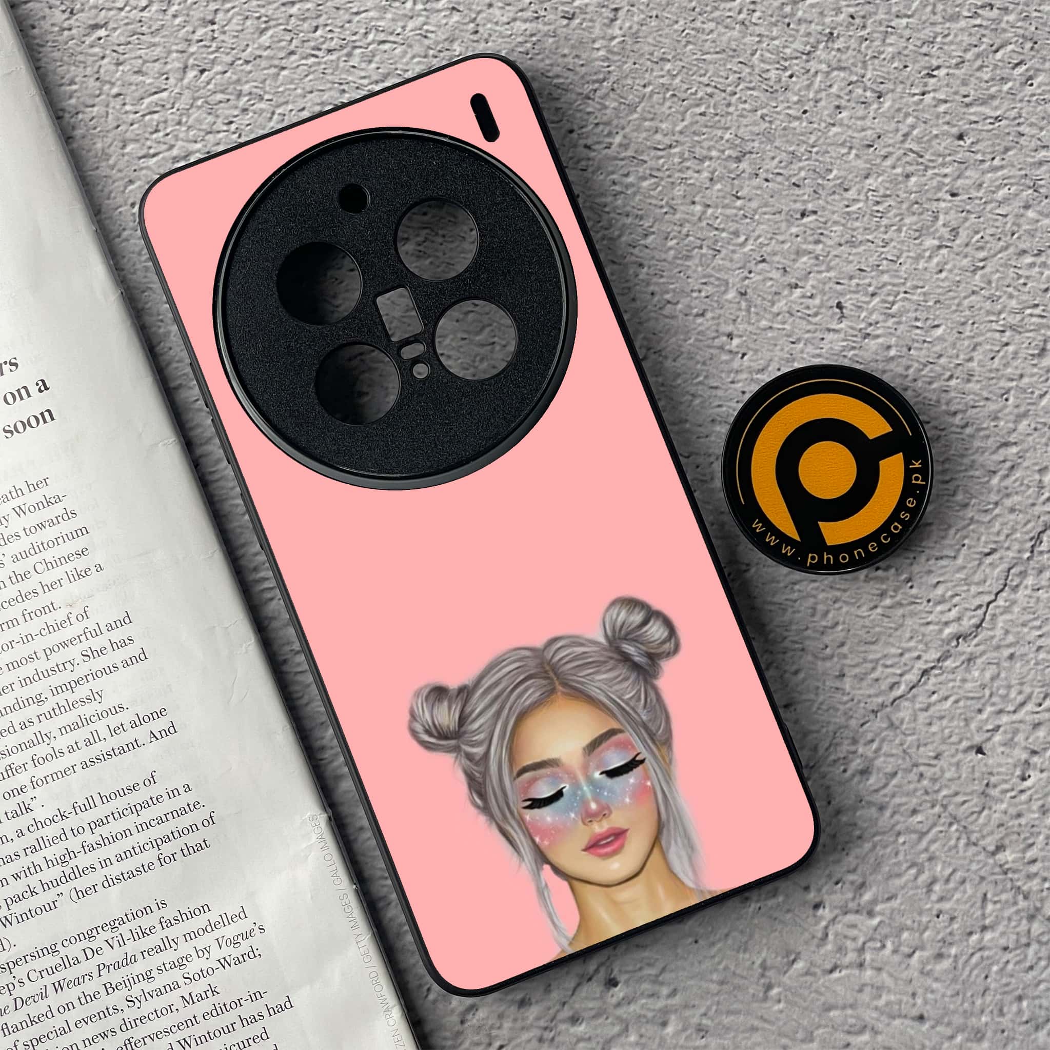 Vivo X200 Pro - Anime Girls Series - Premium Metal  Printed soft Bumper shock Proof Case