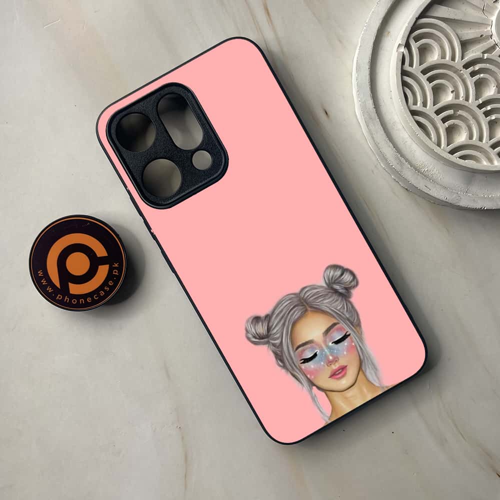 Oppo Reno 14 5G - Anime Girls Series - Premium Metal Printed soft Bumper shock Proof Case