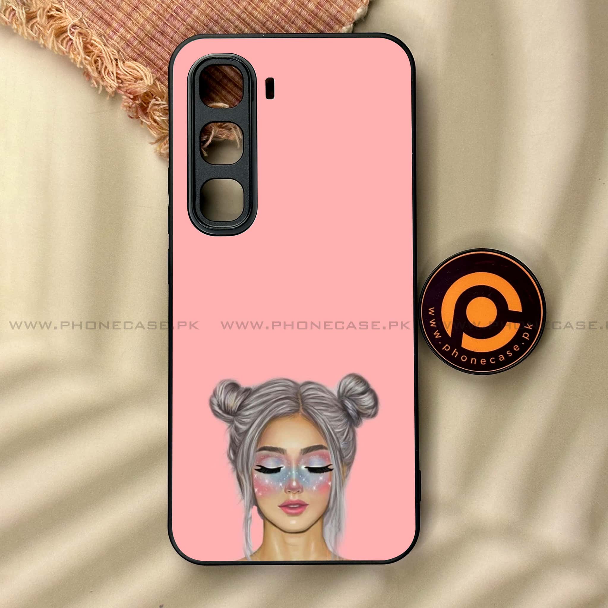 Infinix Hot 60 Pro - Anime Girls Series - Premium Metal Printed soft Bumper shock Proof Case