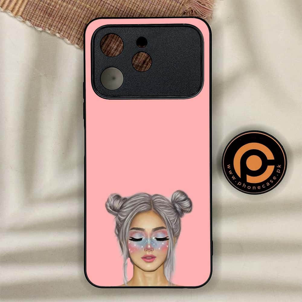 Tecno Spark 40 - Anime Girls Series - Premium Metal Printed soft Bumper shock Proof Case