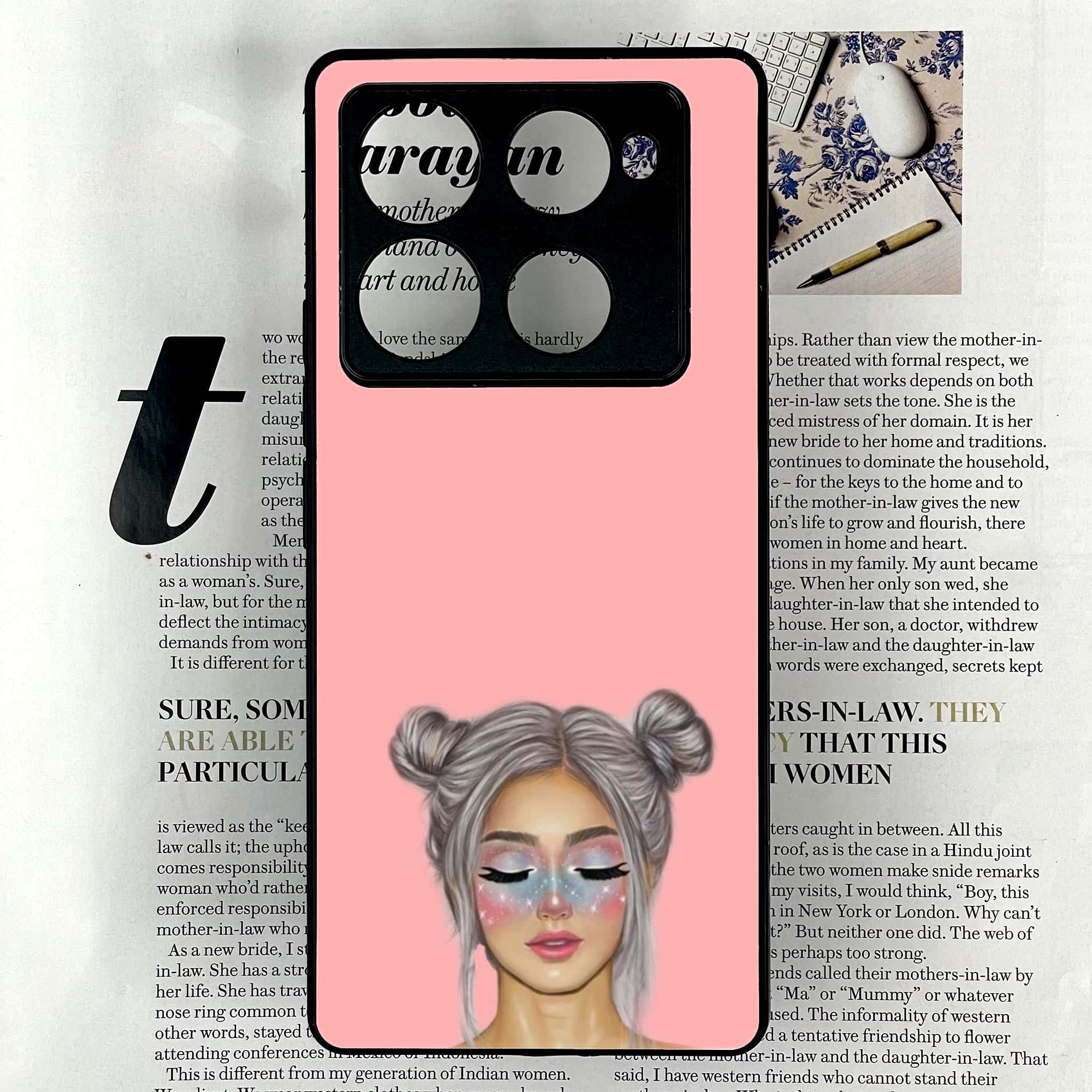 Infinix Note 40 Pro Plus - Anime Girls Series - Premium Metal Printed soft Bumper shock Proof Case