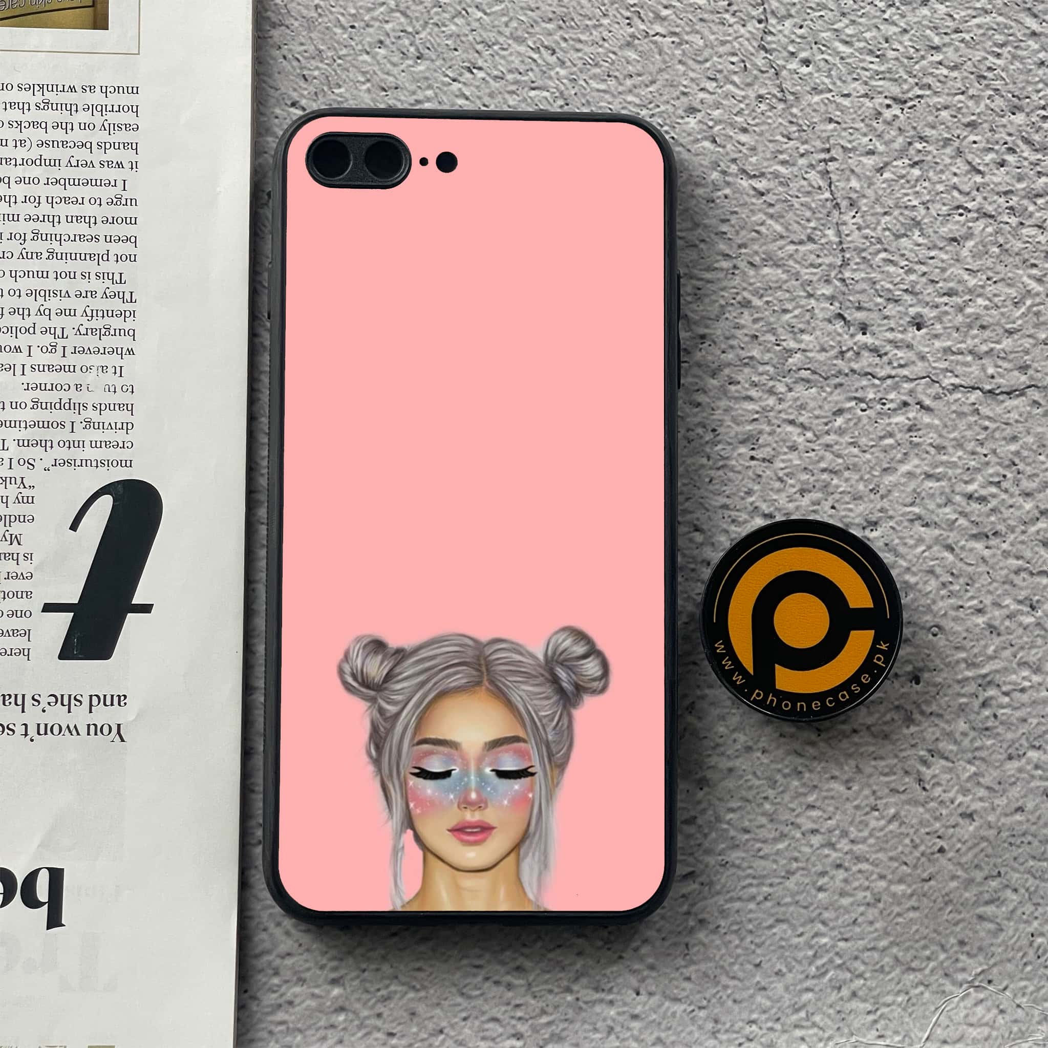 iPhone 7 Plus/ 8 Plus - Anime Girls Series - Premium Metal Printed soft Bumper shock Proof Case