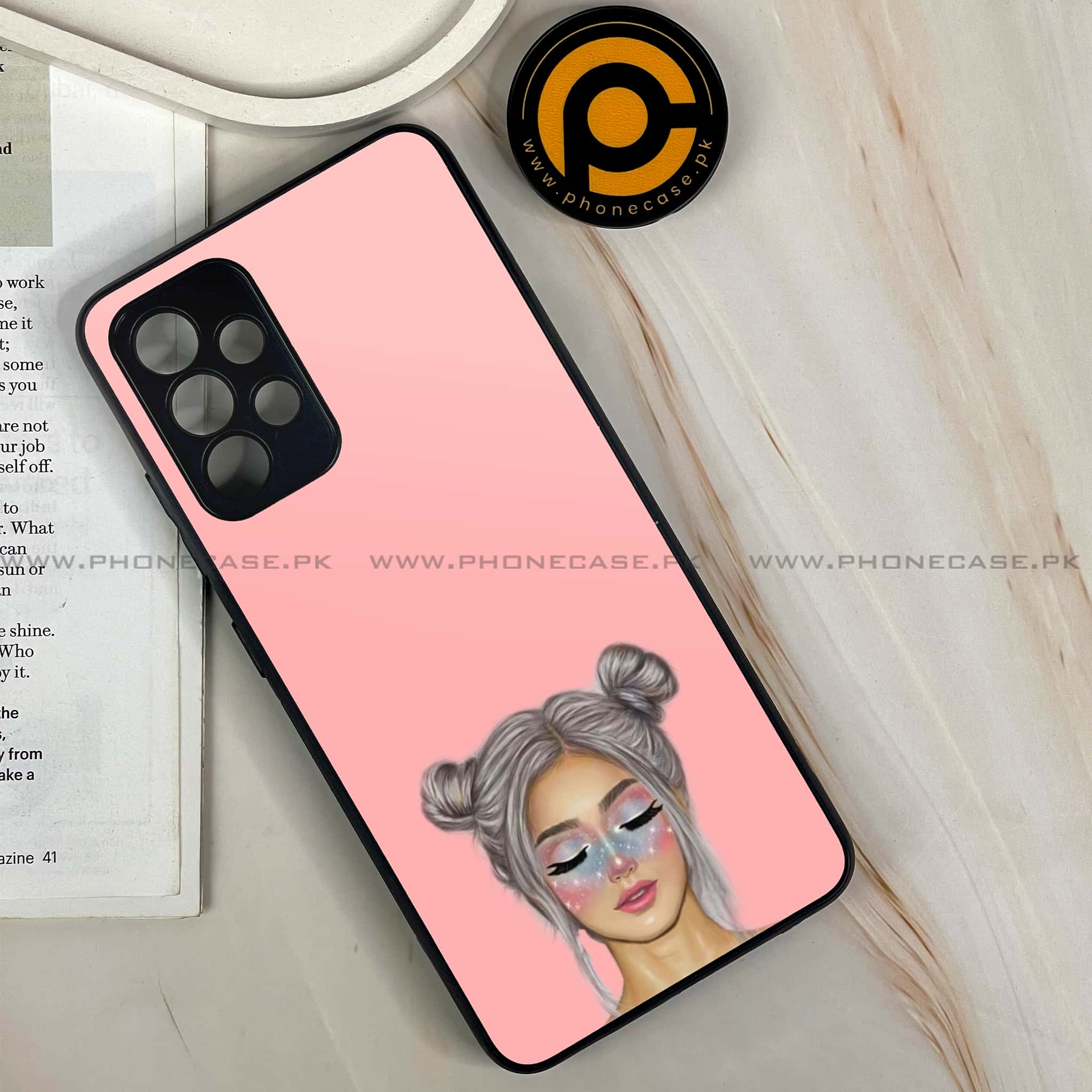 Galaxy A32 - Anime Girls Series - Premium Printed Glass soft Bumper shock Proof Case