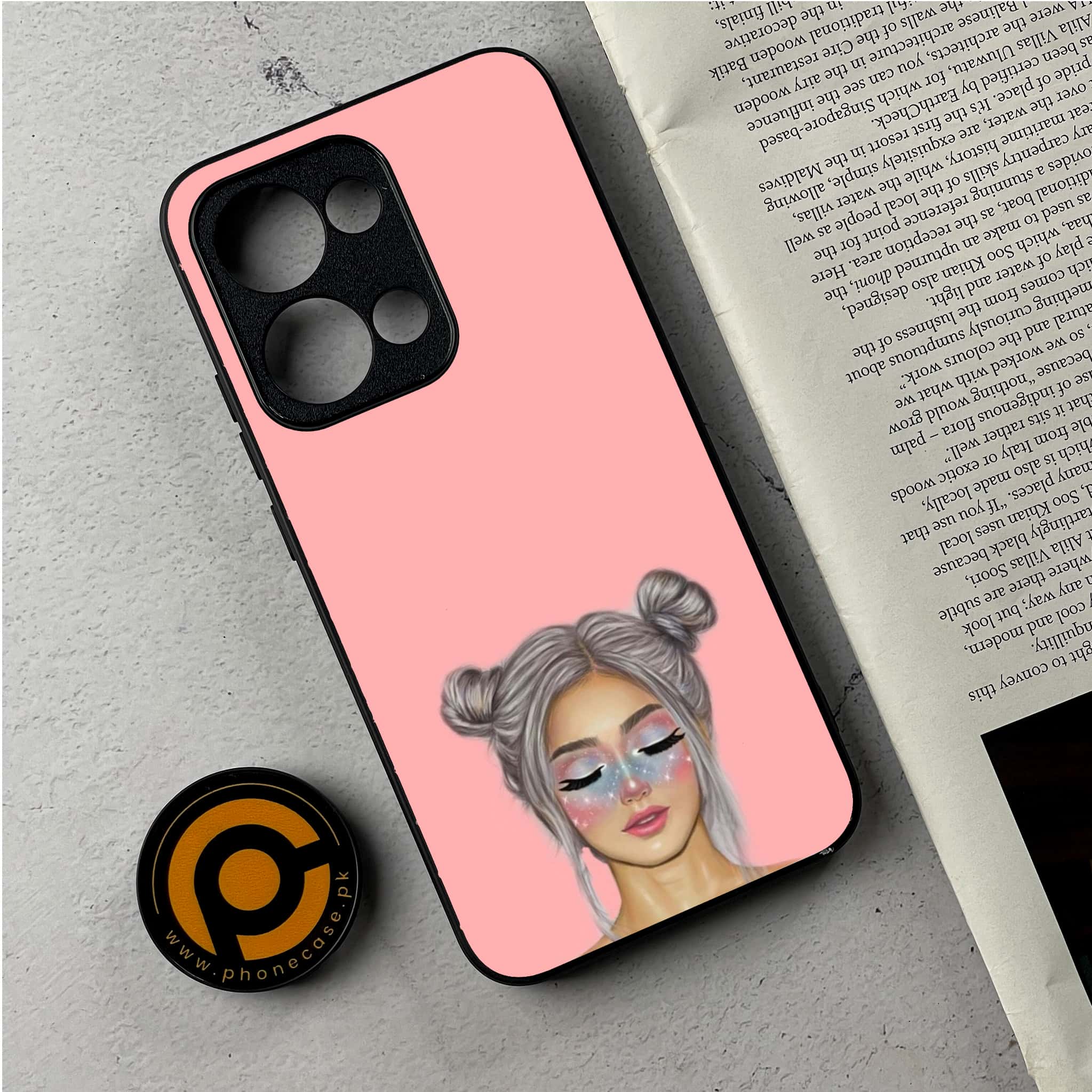 Oppo Reno 13 - Anime Girls Series - Premium Metal Printed Soft Bumper Shockproof Case