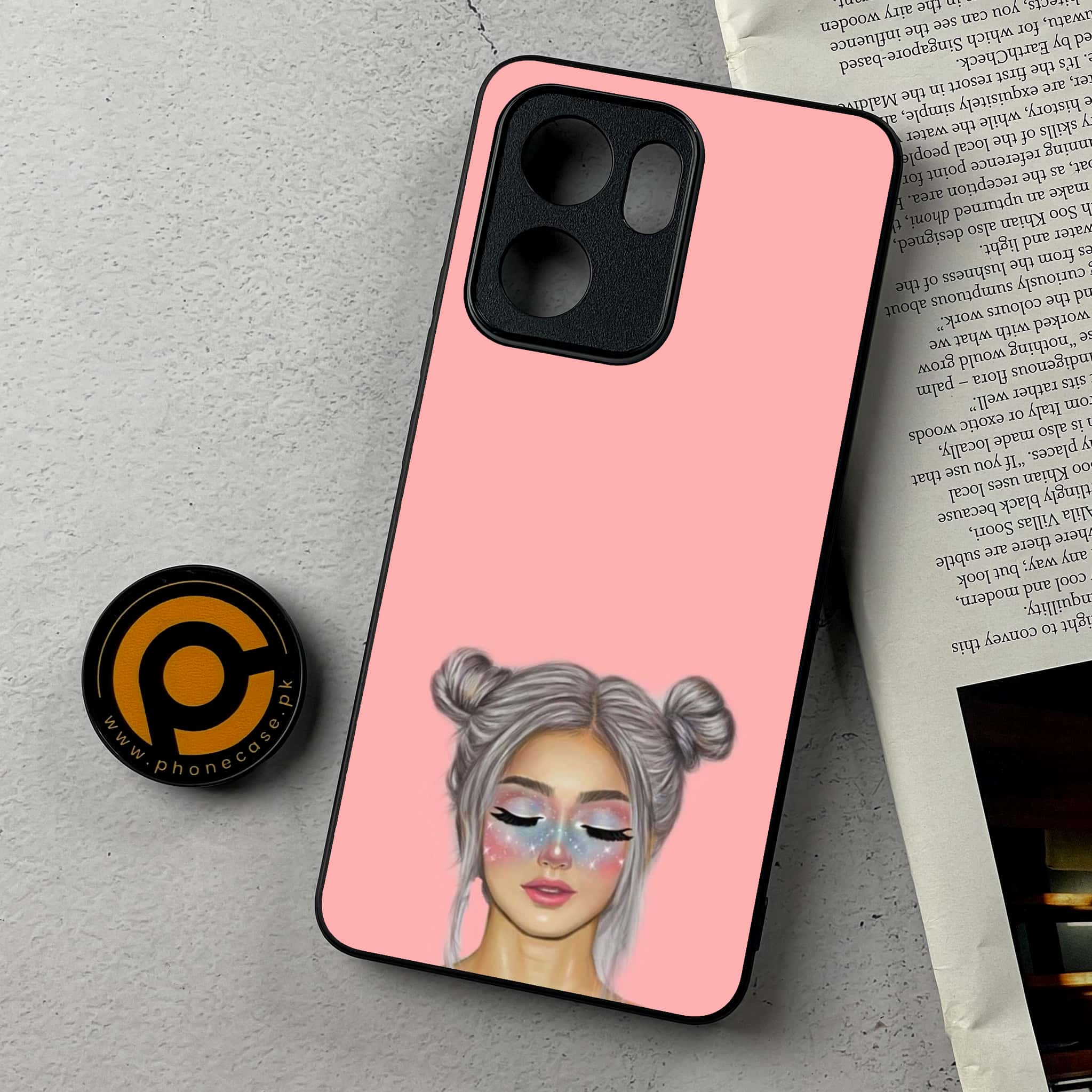 Oppo Reno 13F - Anime Girls Series - Premium Metal Printed Soft Bumper Shockproof Case