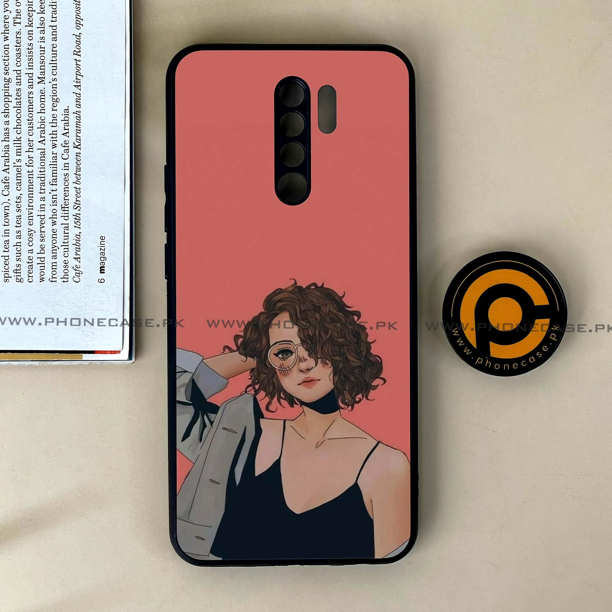 Xiaomi Redmi 9 - Anime Girls Series - Premium Printed Glass soft Bumper shock Proof Case