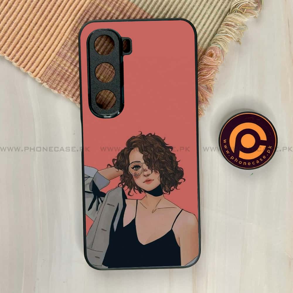 Infinix Hot 60i - Anime Girls Series - Premium Metal Printed soft Bumper shock Proof Case