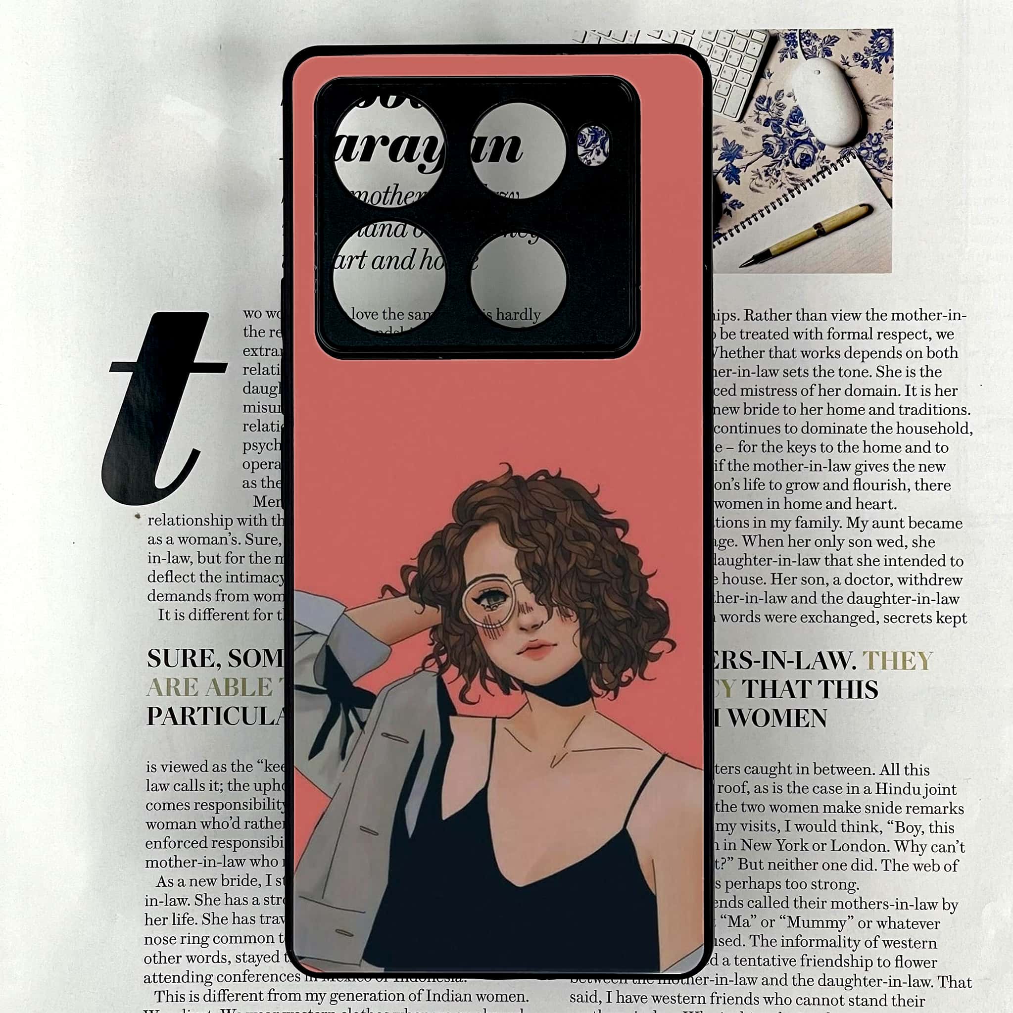 Infinix Note 40 Pro Plus - Anime Girls Series - Premium Metal Printed soft Bumper shock Proof Case