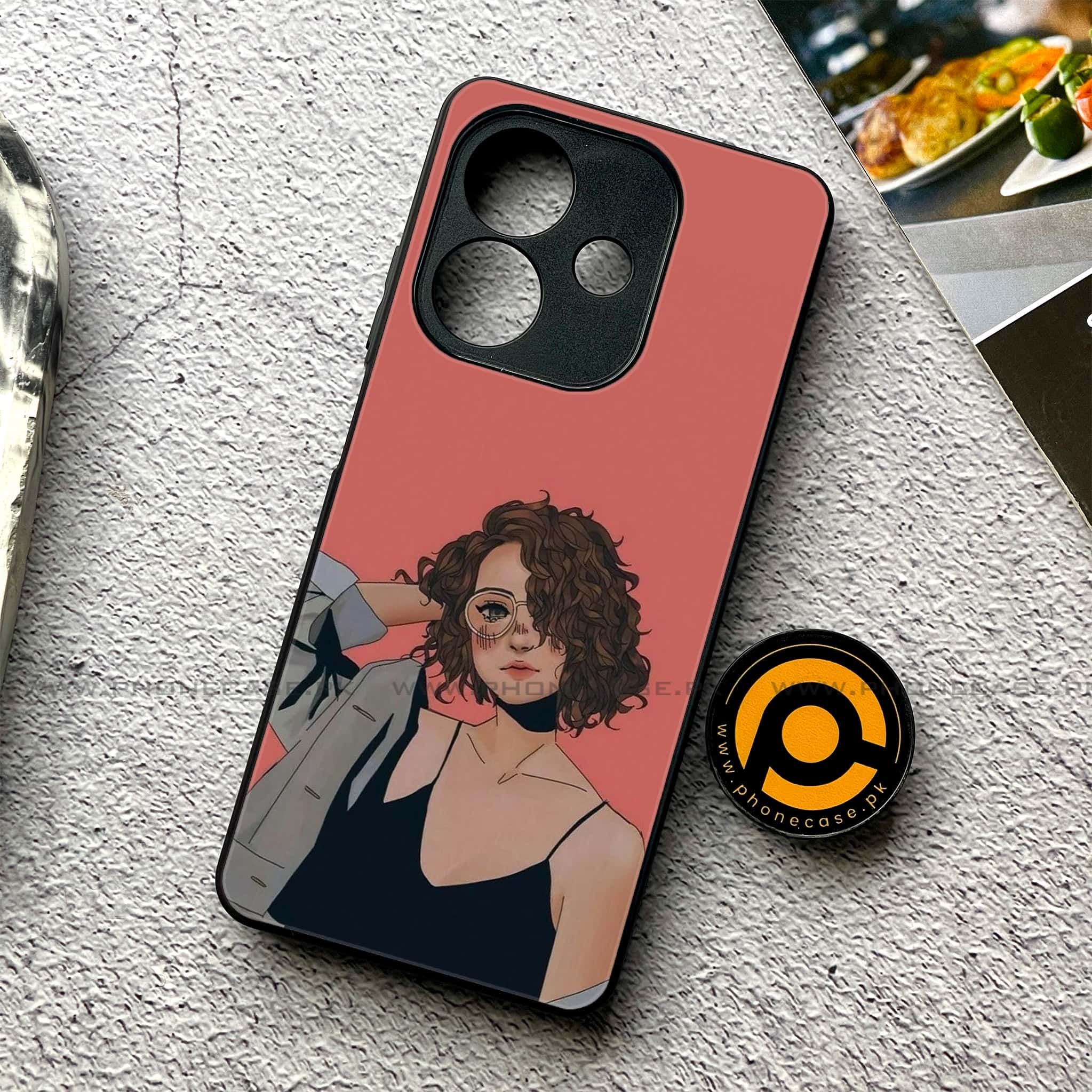 Oppo A5i - Anime Girls Series - Premium Metal Printed soft Bumper shock Proof Case