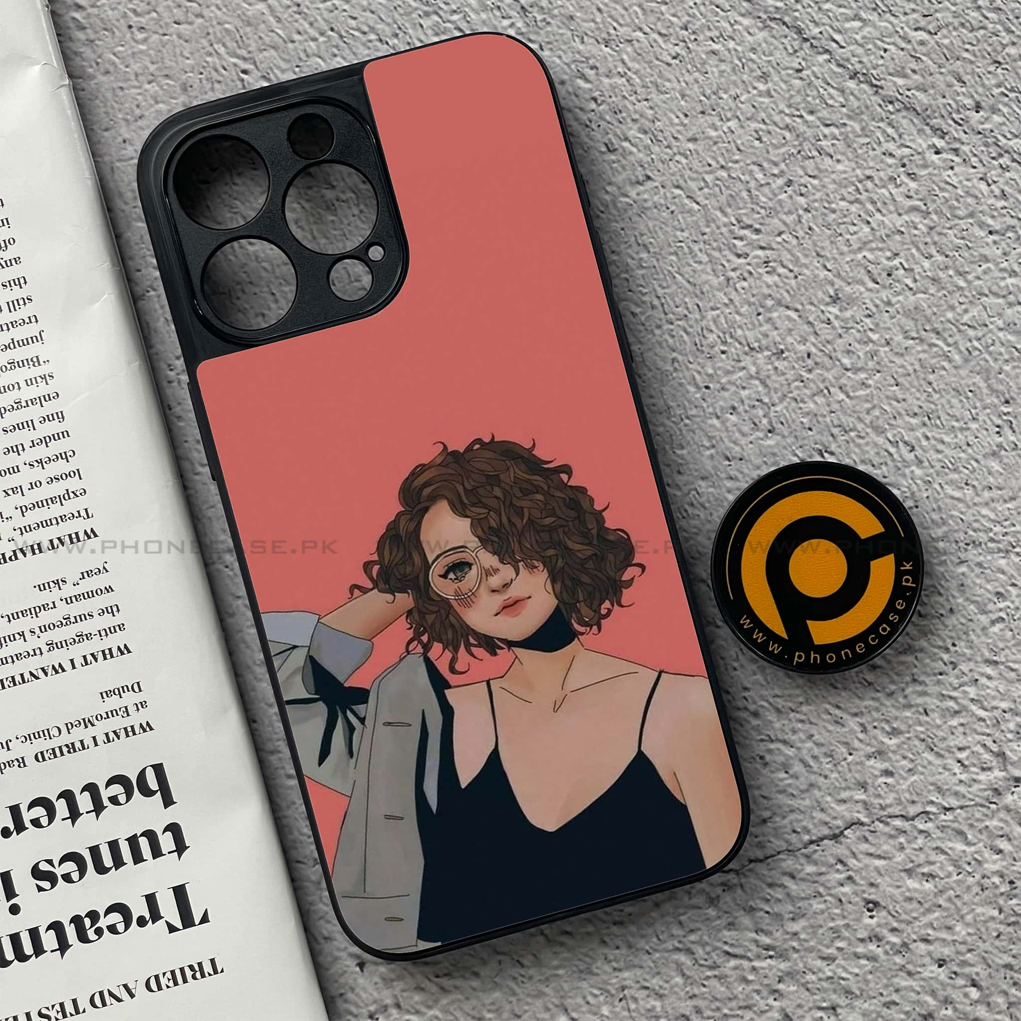 iPhone 15 Pro - Anime Girls Series - Premium Metal Printed soft Bumper shock Proof Case